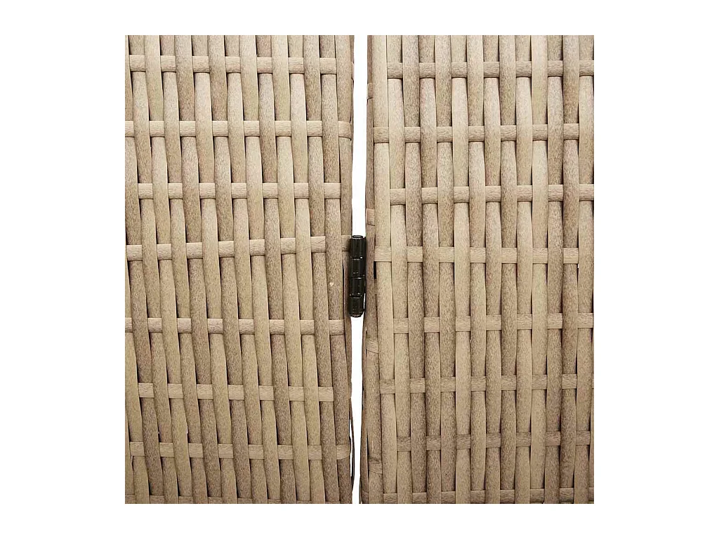 Beige Paravent 147 x 180 cm Polyrattan