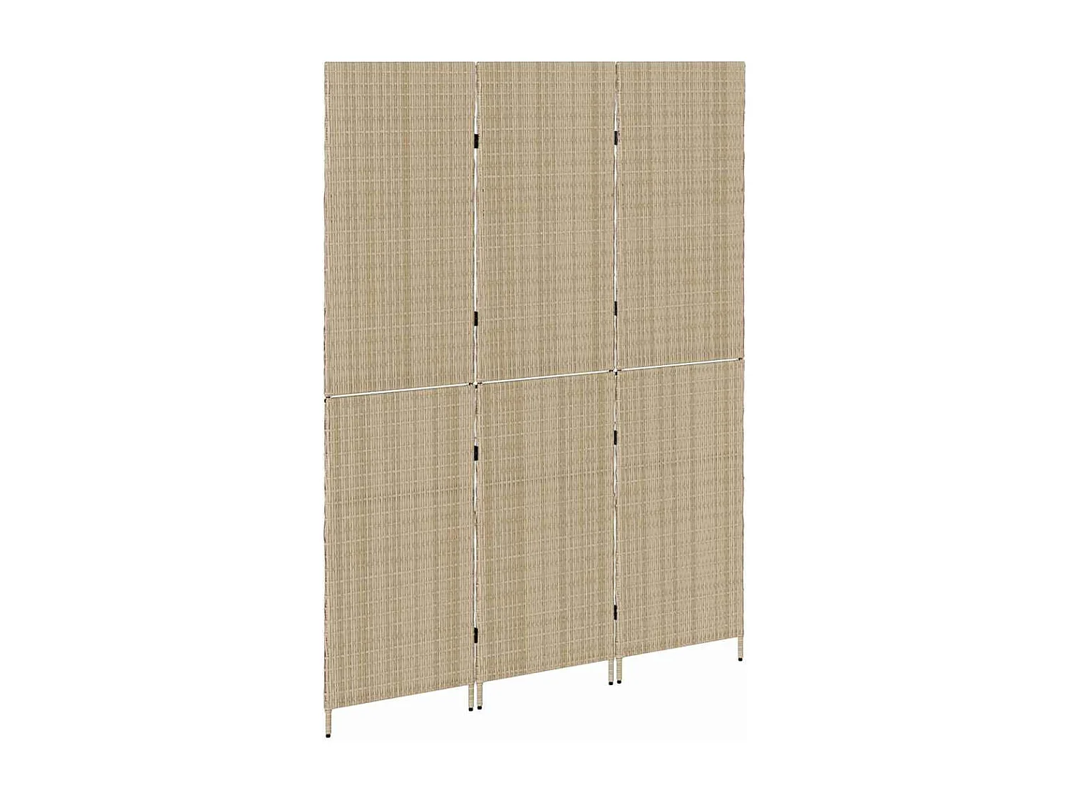 Paravento beige 147 x 180 cm polyrattan