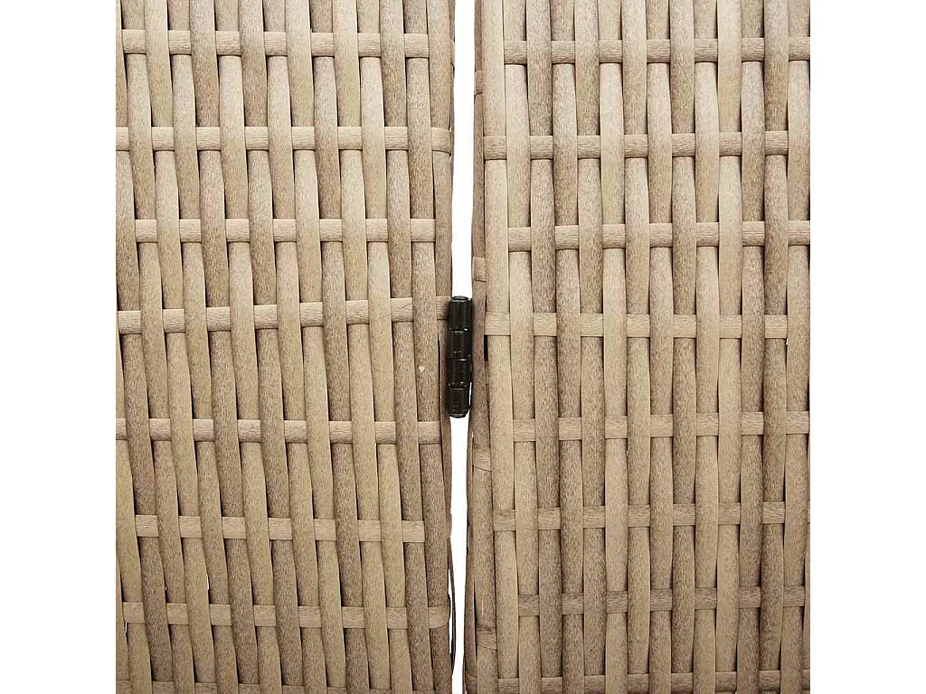 Paravento beige 147 x 180 cm polyrattan