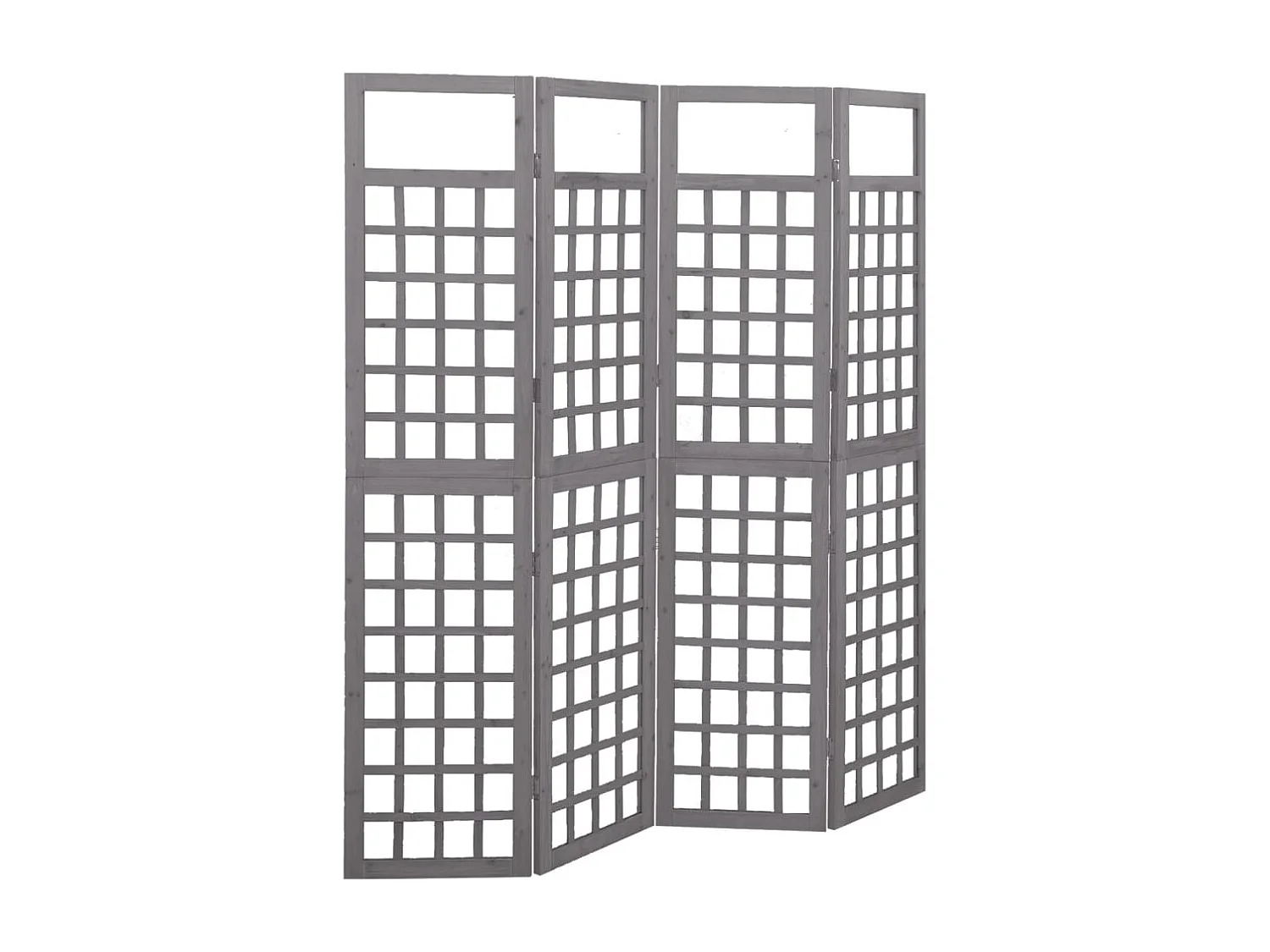 Parete divisoria/traliccio a 4 pannelli in legno massello di abete