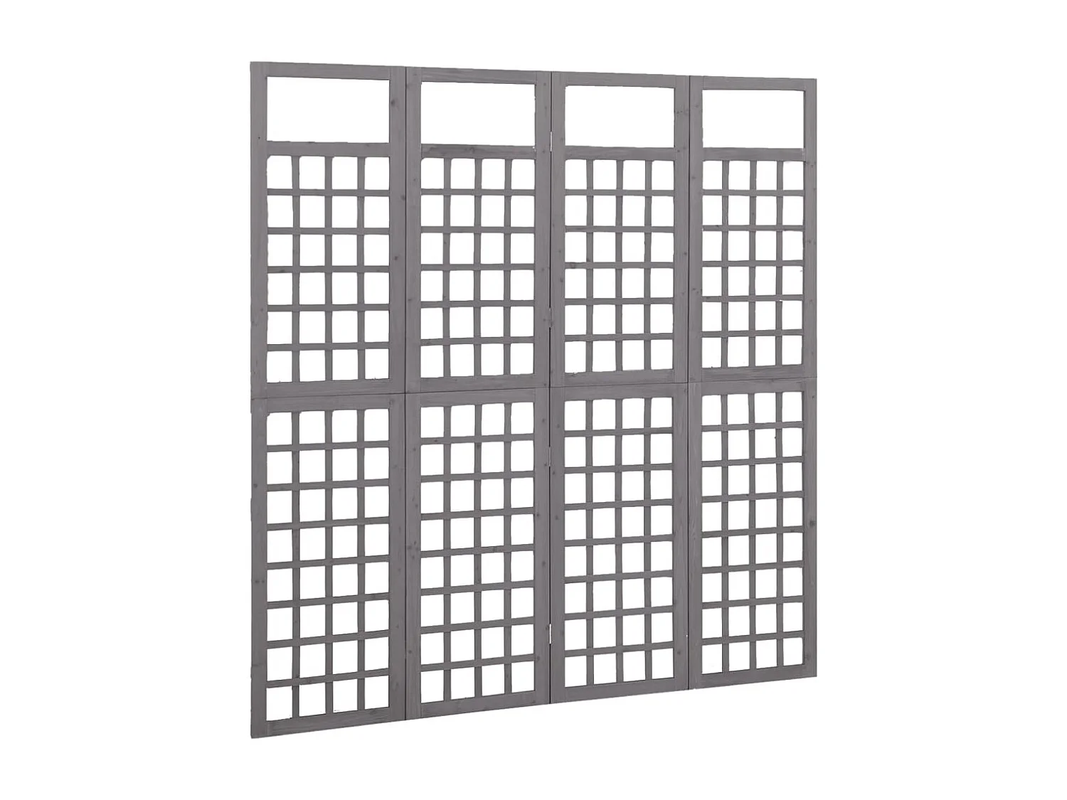 Parete divisoria/traliccio a 4 pannelli in legno massello di abete