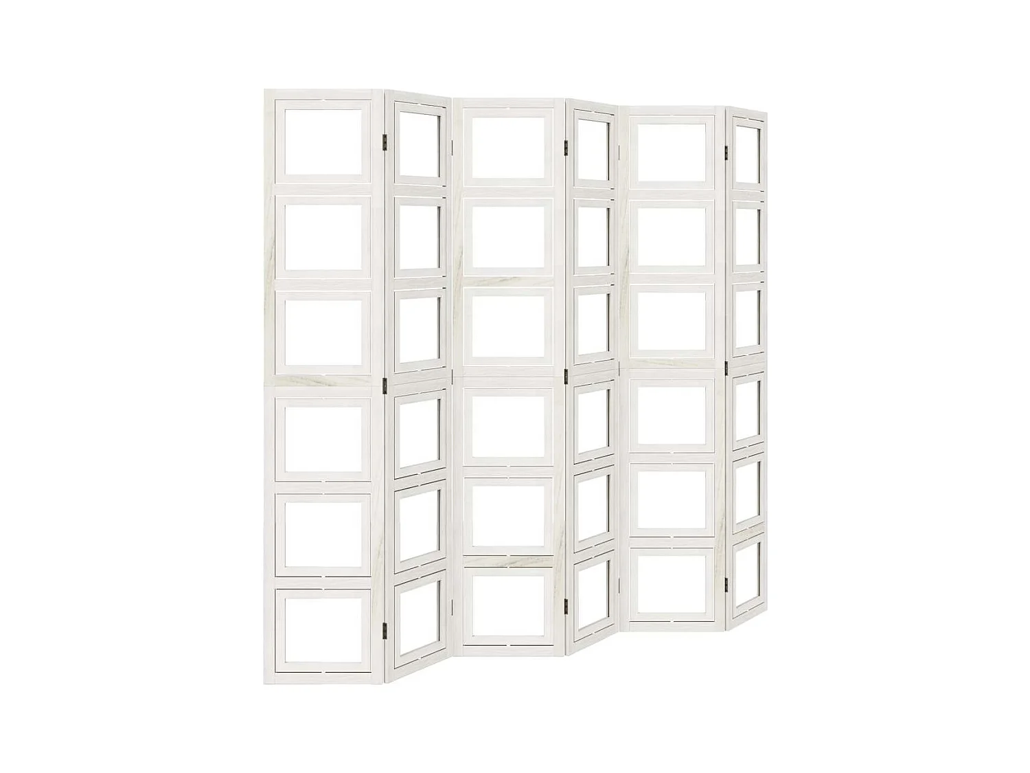 Tabique divisorio de 6 paneles en madera maciza de paulownia blanca