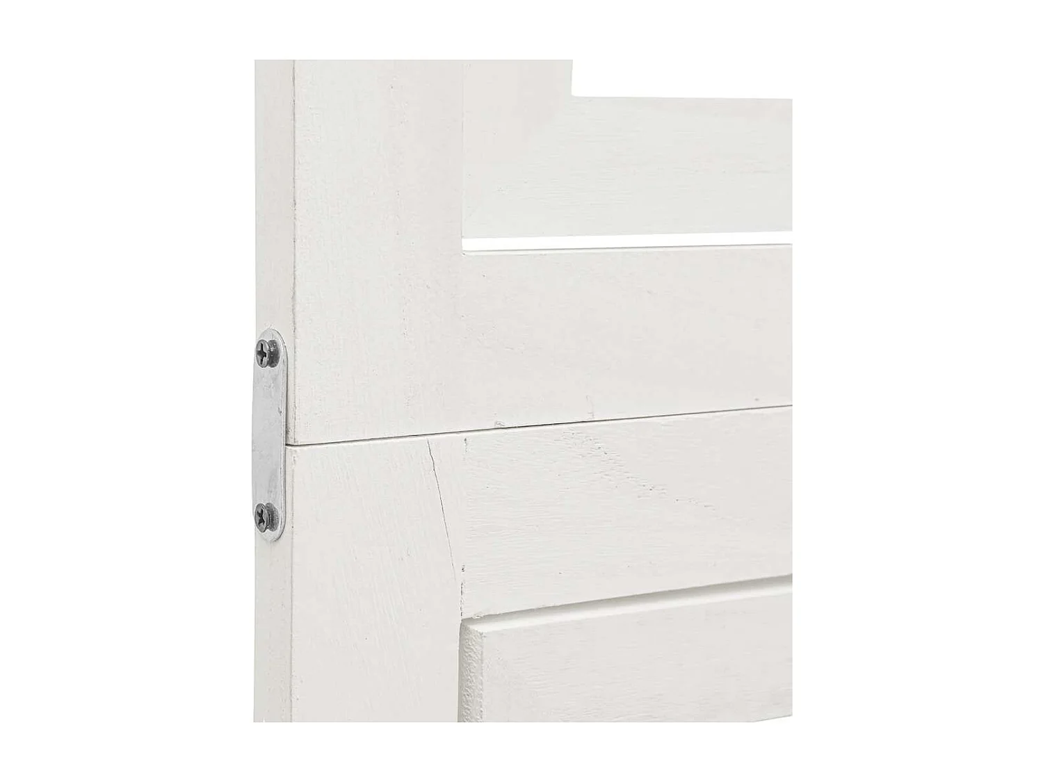 Parete divisoria a 6 pannelli in legno massello di paulonia bianco