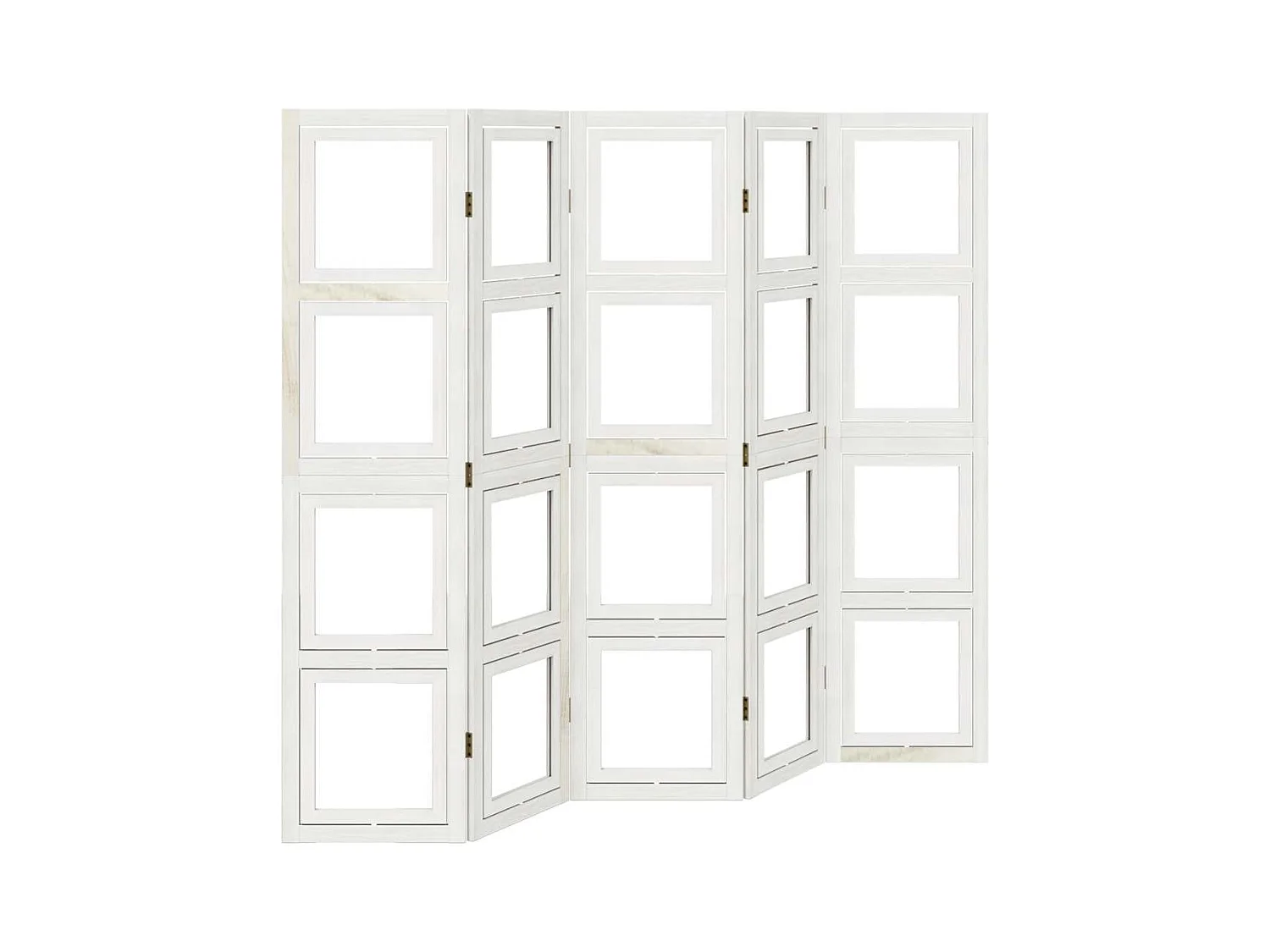 Tabique divisorio de 5 paneles en madera maciza de paulownia blanca