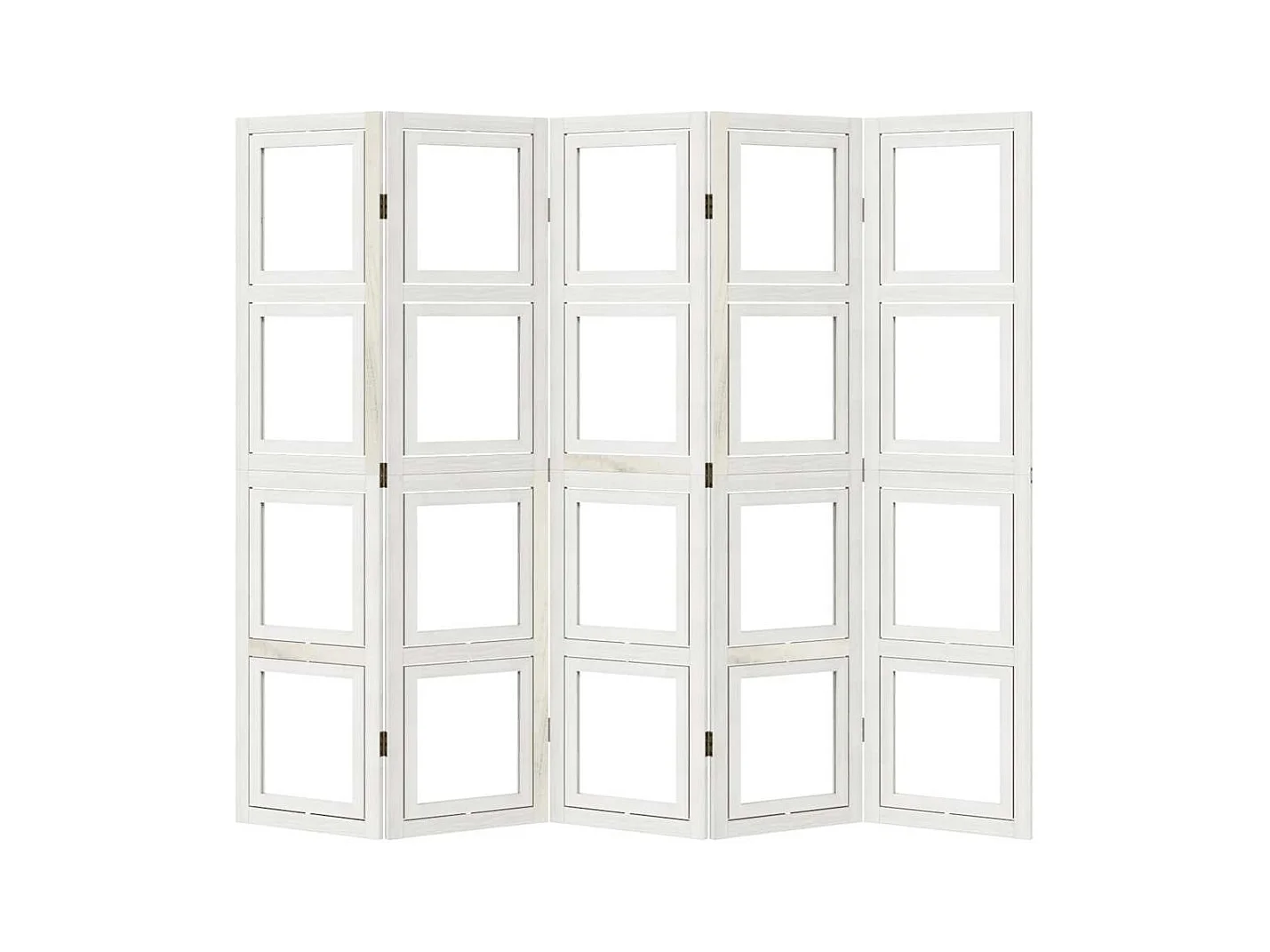 Tabique divisorio de 5 paneles en madera maciza de paulownia blanca