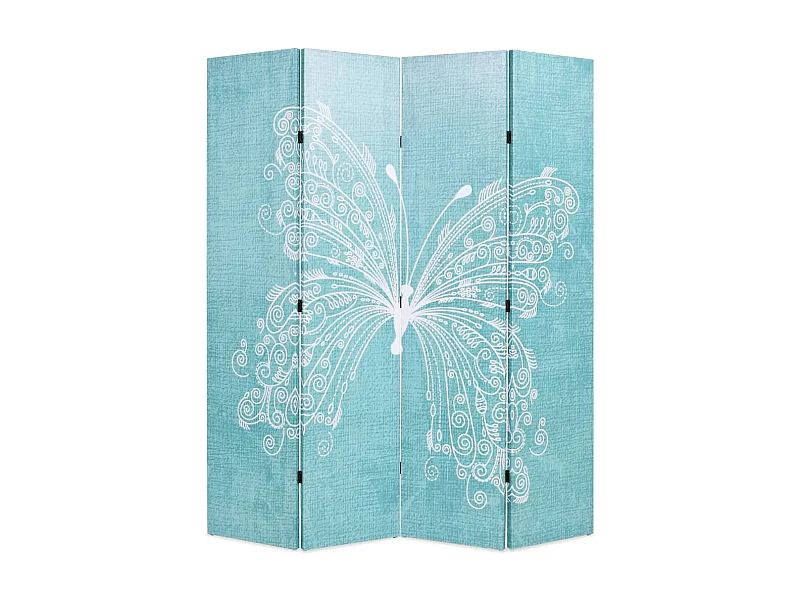 Tabique plegable 160 x 170 cm Papillon Bleu