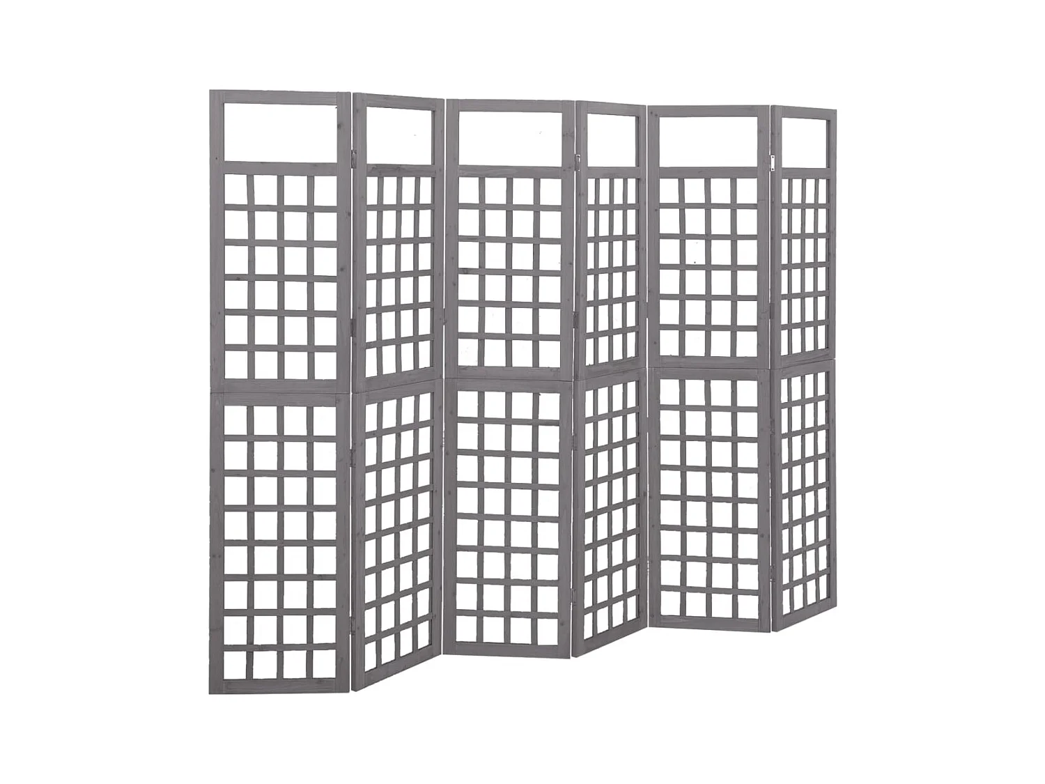 Tabique divisorio de 6 paneles/celosía de madera maciza de abeto