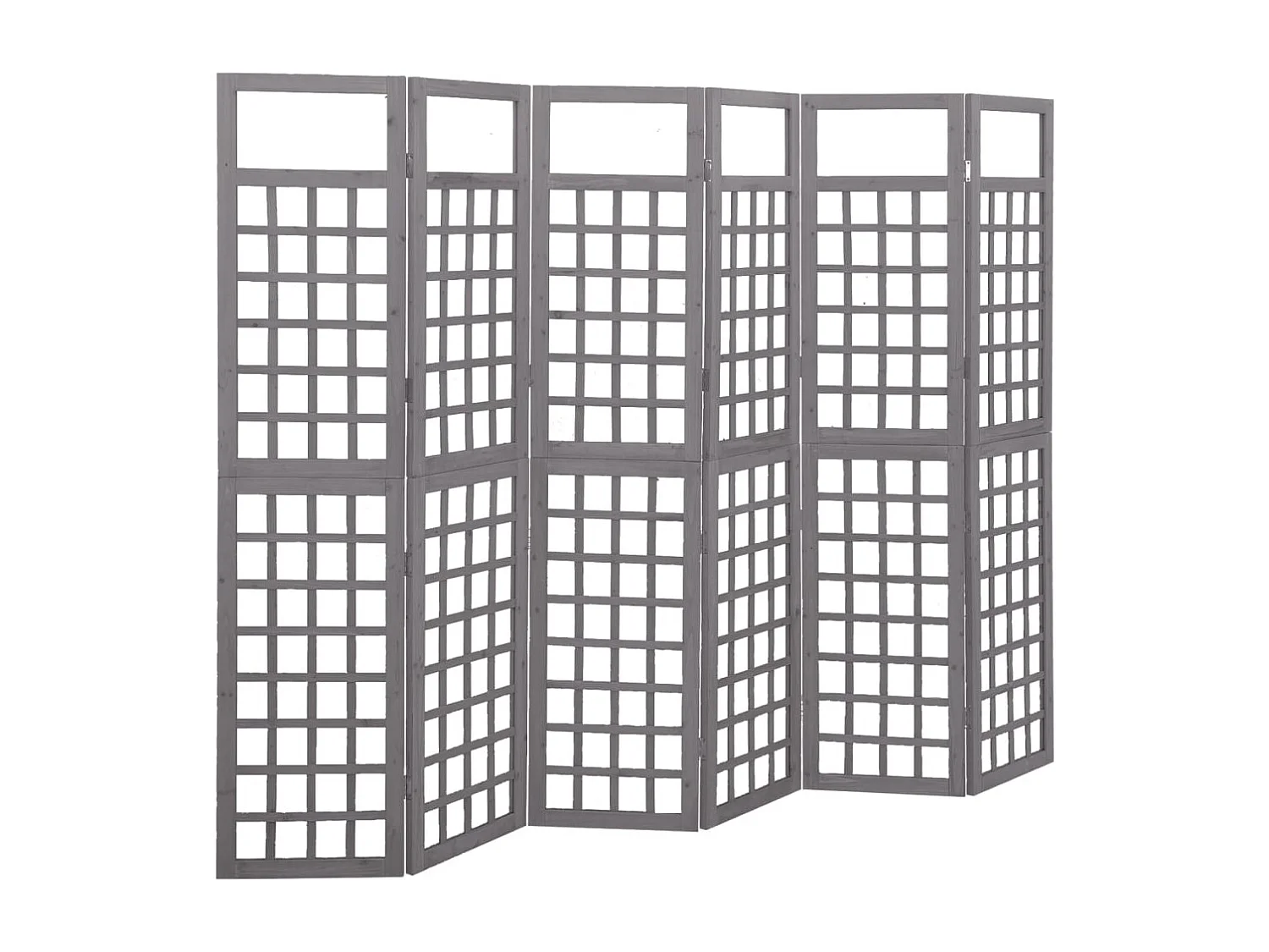 Cloison de séparation à 6 panneaux/treillis bois sapin massif