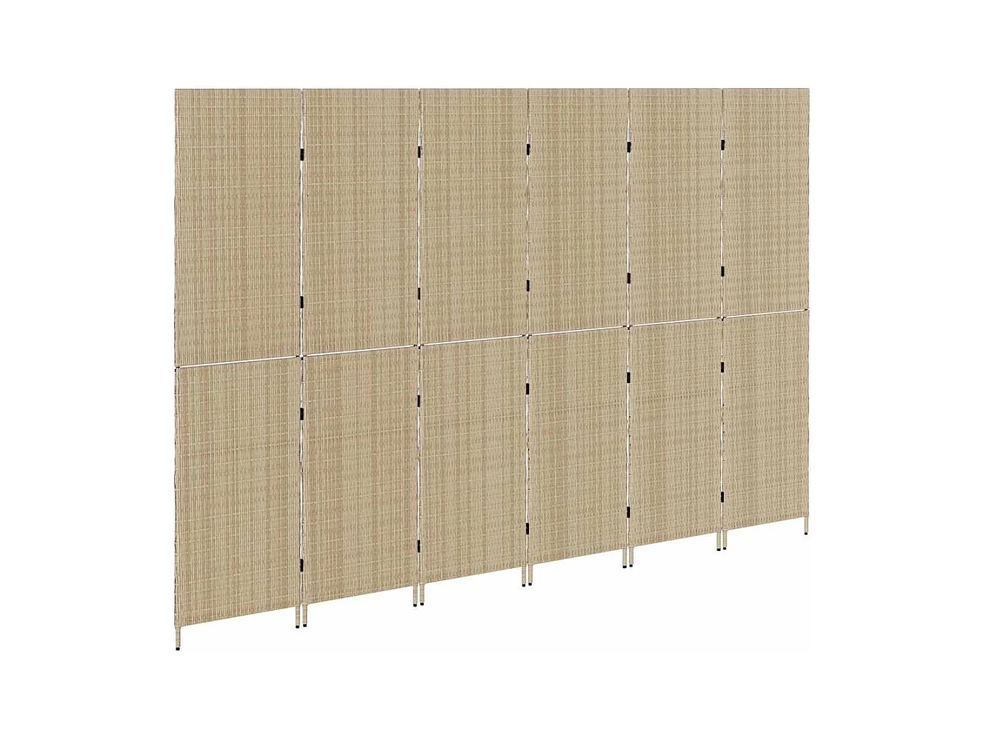 Beige Paravent 292 x 180 cm Polyrattan