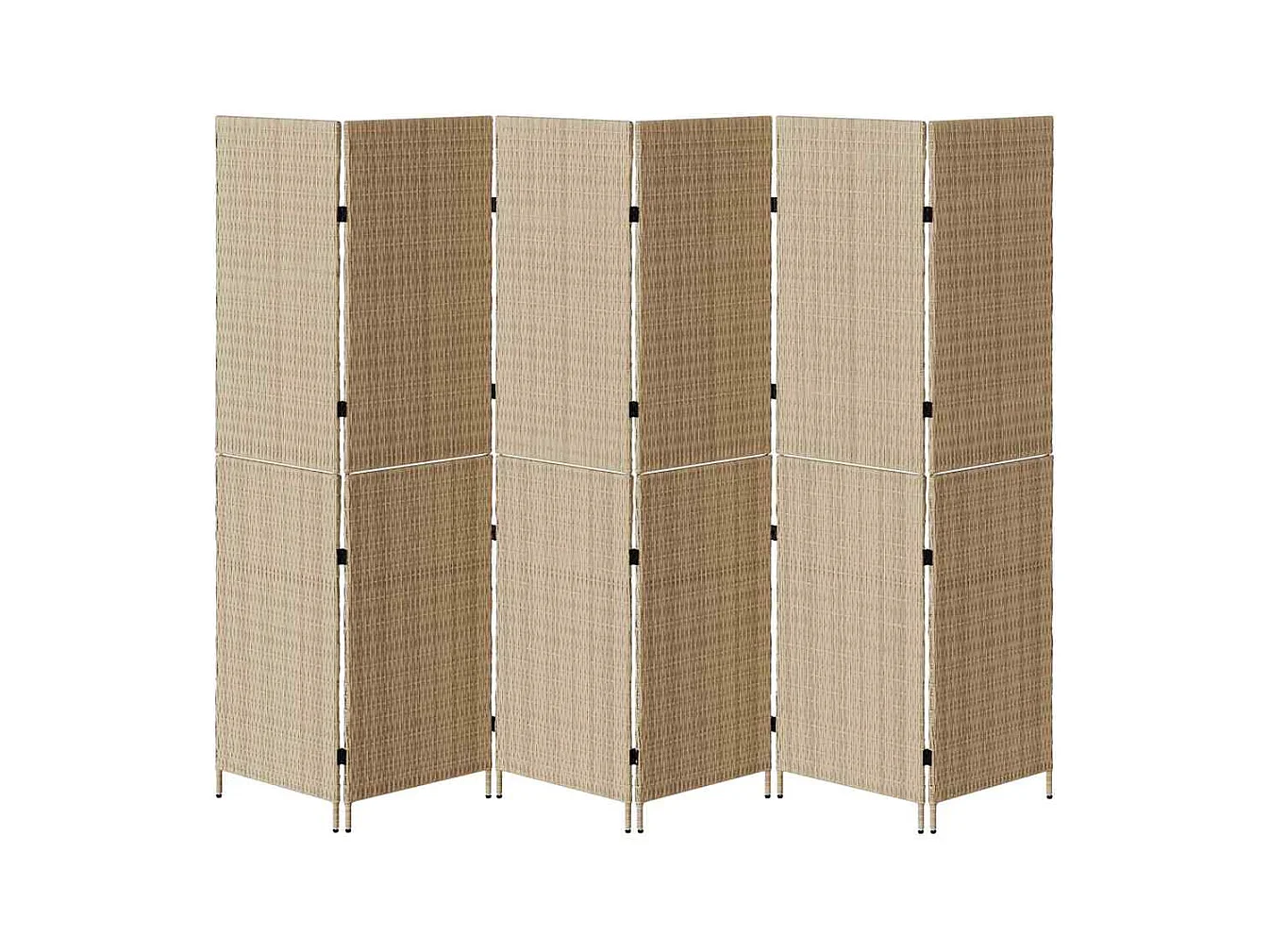 Beige Paravent 292 x 180 cm Polyrattan