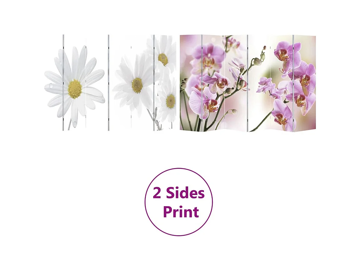 Faltbare Trennwand 217x170 cm Flower