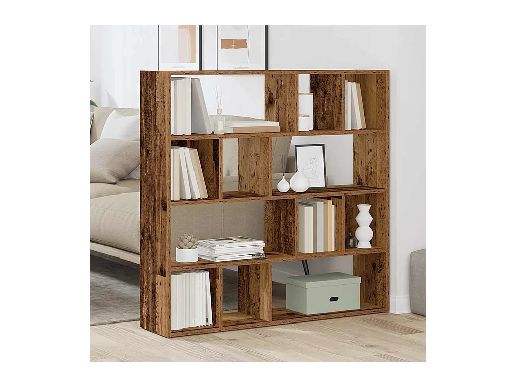 Bibliothèque/Séparateur de pièce vieux bois 105x24x102 cm