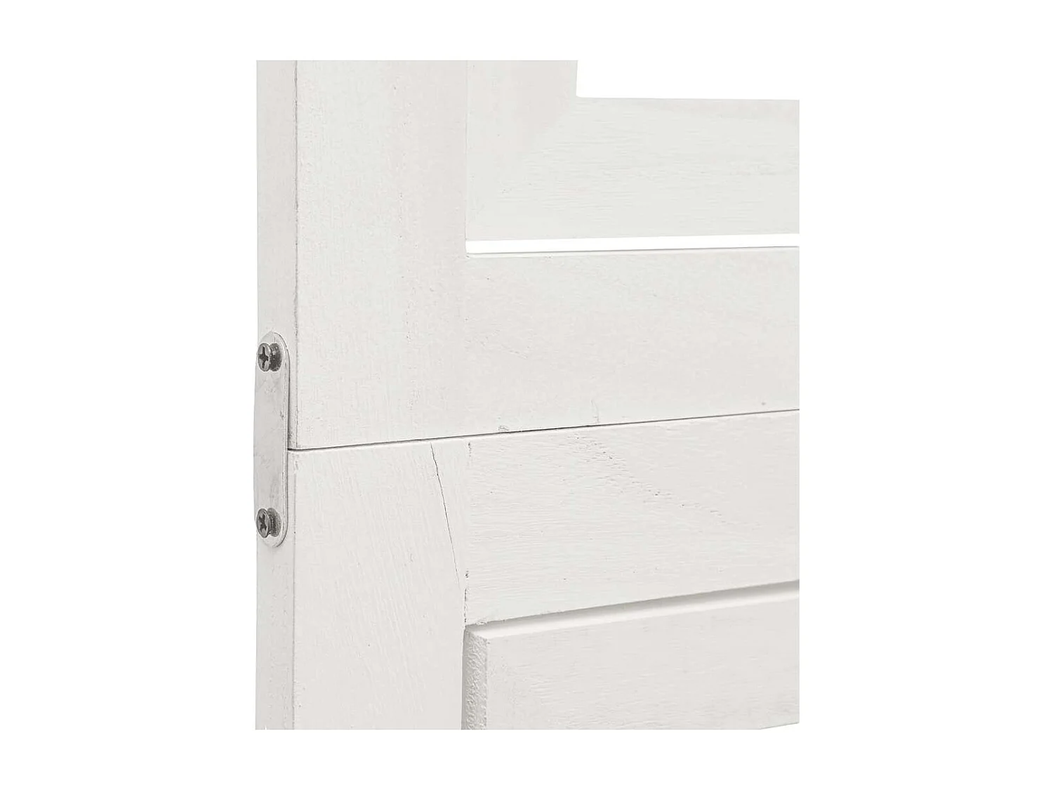 Parete divisoria a 4 pannelli in legno massello di paulonia bianco