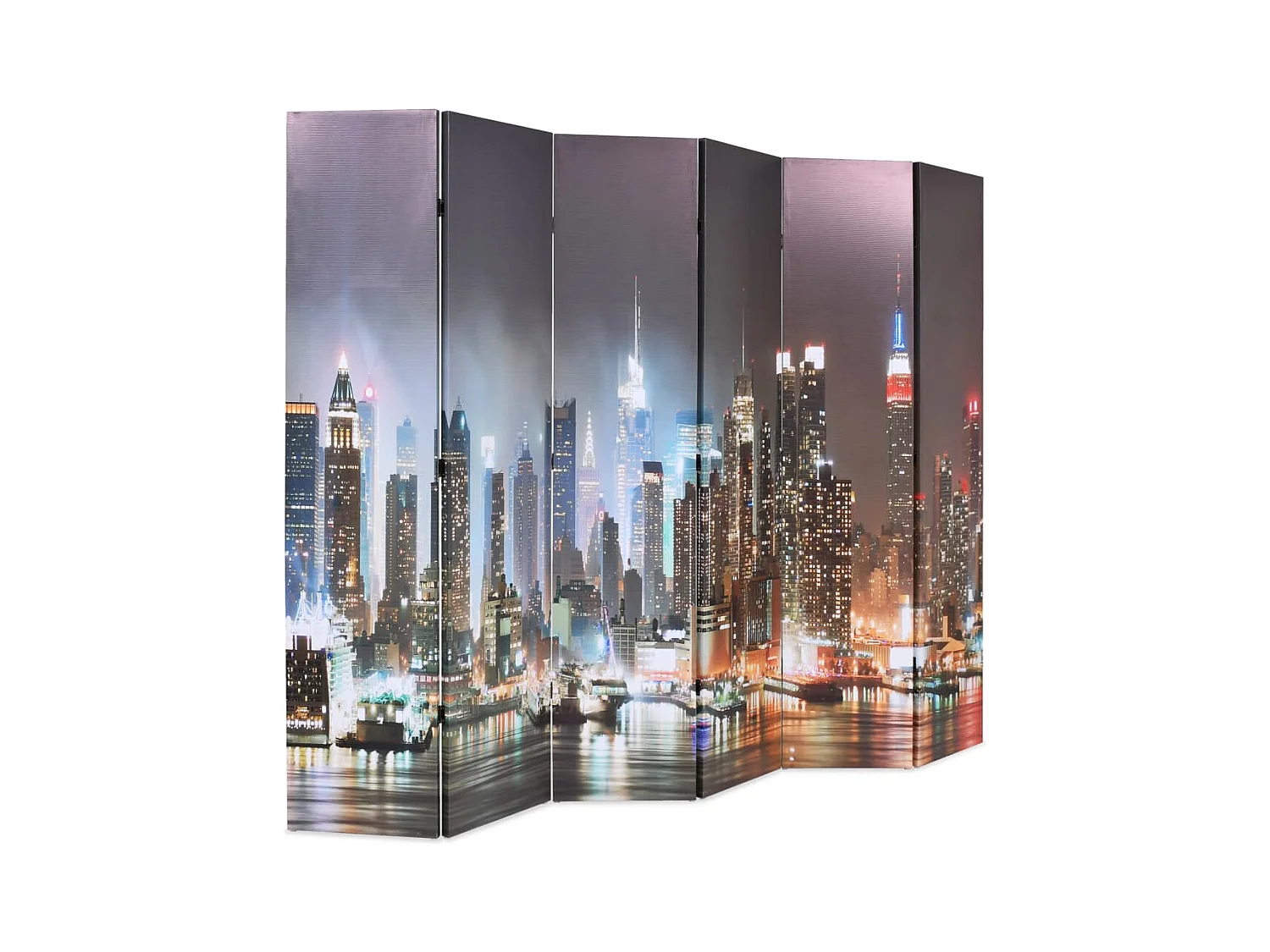 Faltbare Trennwand 228 x 170 cm New York bei Nacht