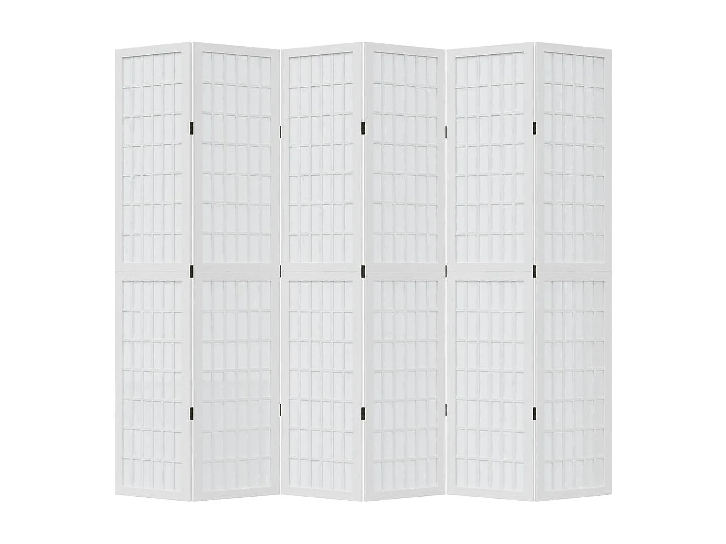 Tabique divisorio de 6 paneles en madera maciza de paulownia blanca