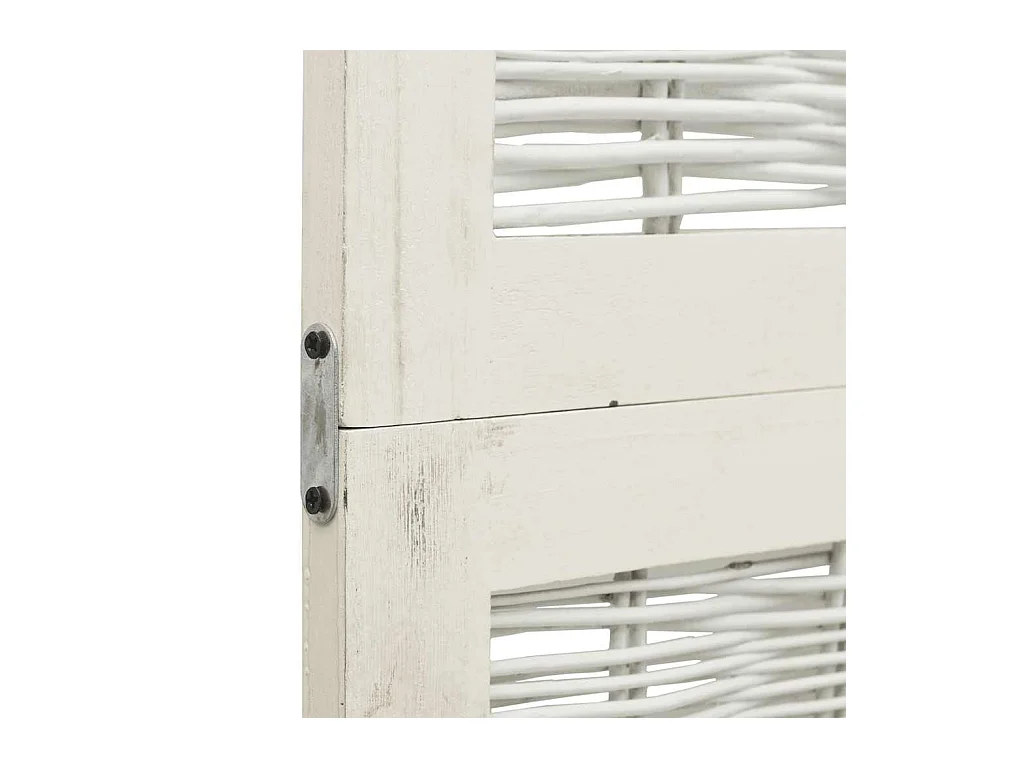 Tabique divisorio de 5 paneles en madera maciza de paulownia blanca