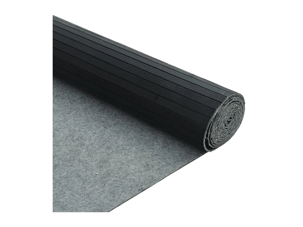 Cloison de séparation noir 165x600 cm bambou