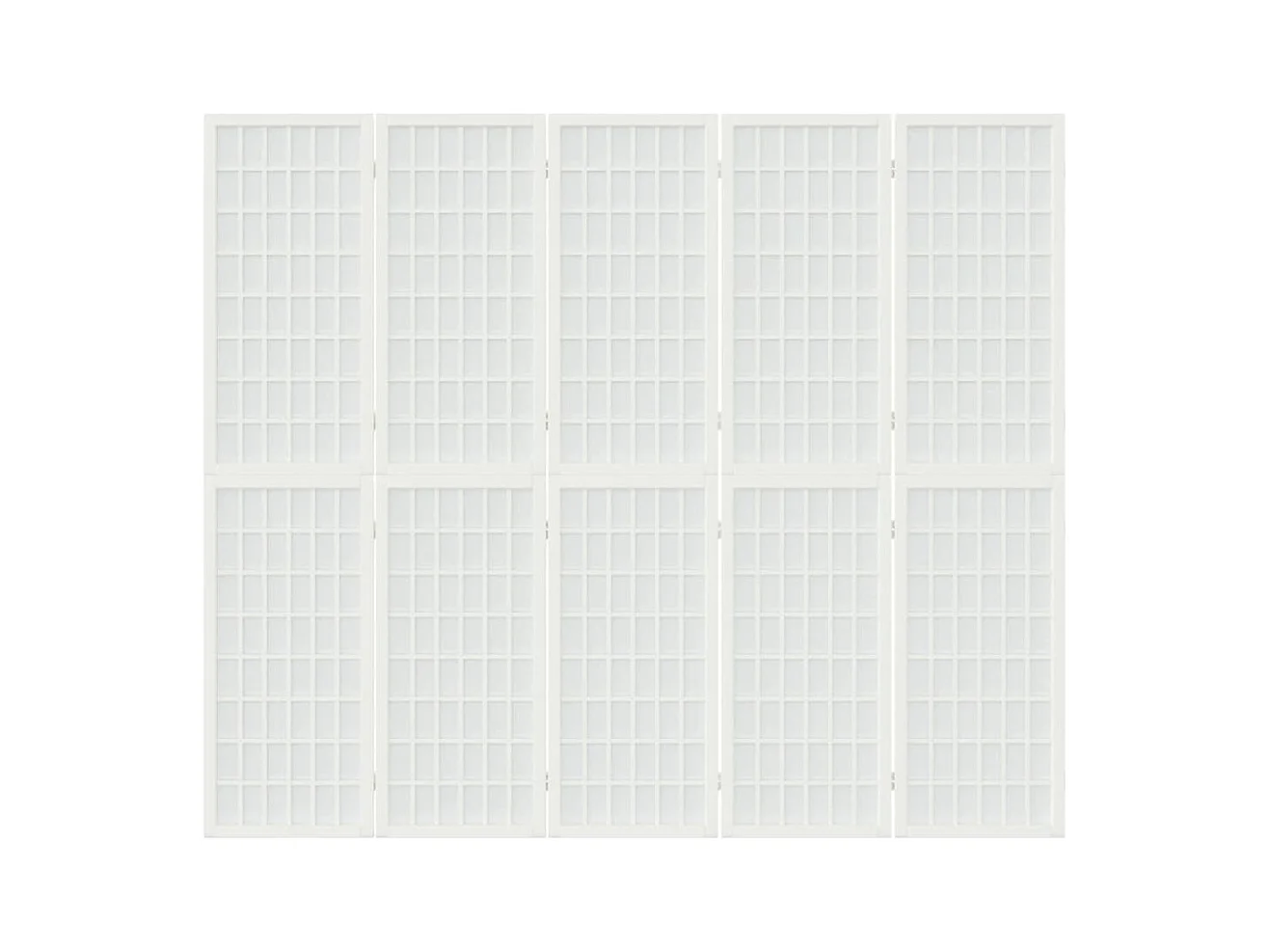 Vouwwand 5 panelen 200x170 cm Wit