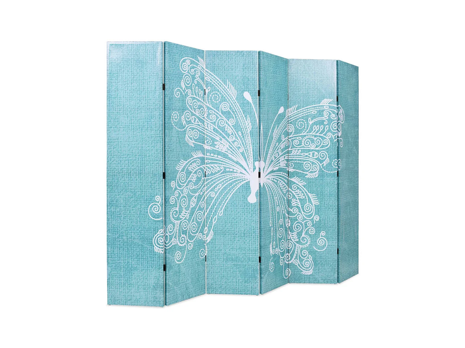 Tabique plegable 228 x 170 cm Papillon Bleu