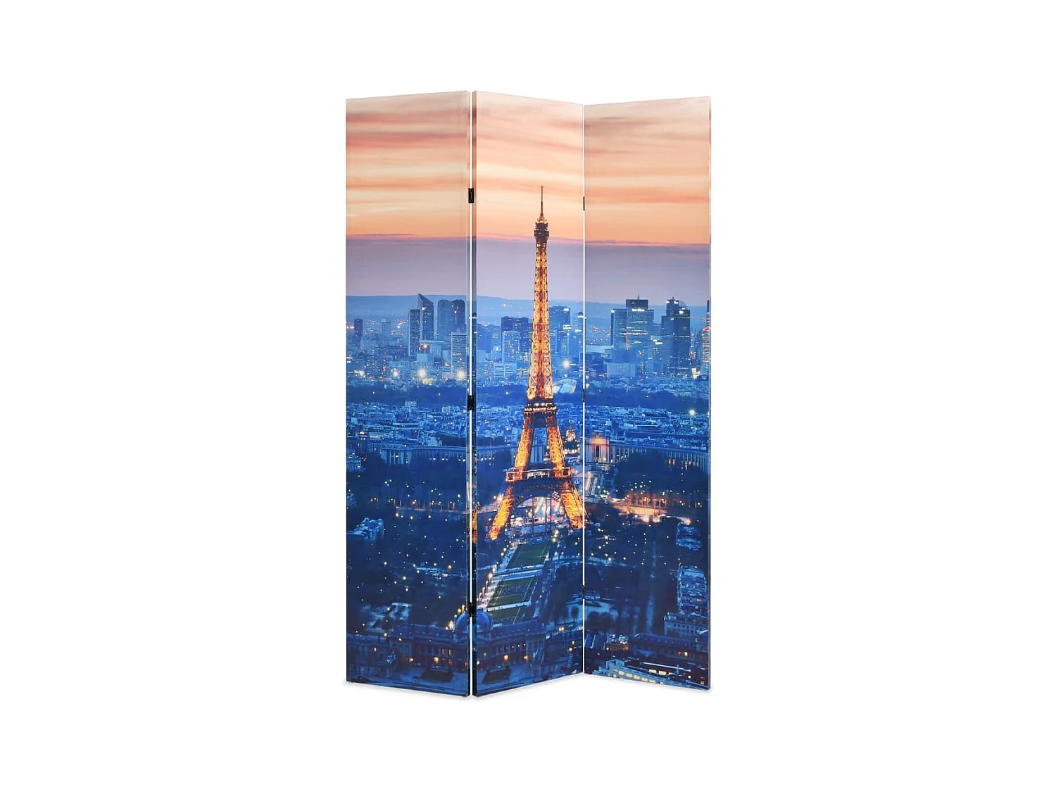 Faltbare Trennwand 120x170 cm Paris bei Nacht