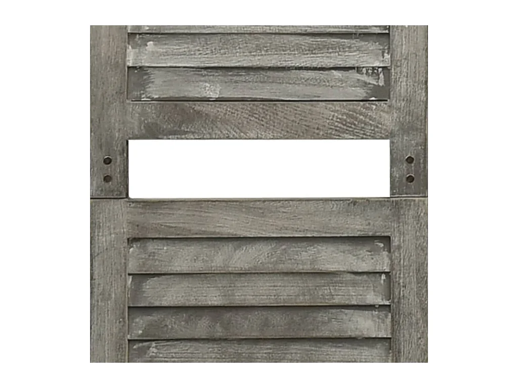 6-delige scheidingswand Grijs 214x166 cm Massief hout