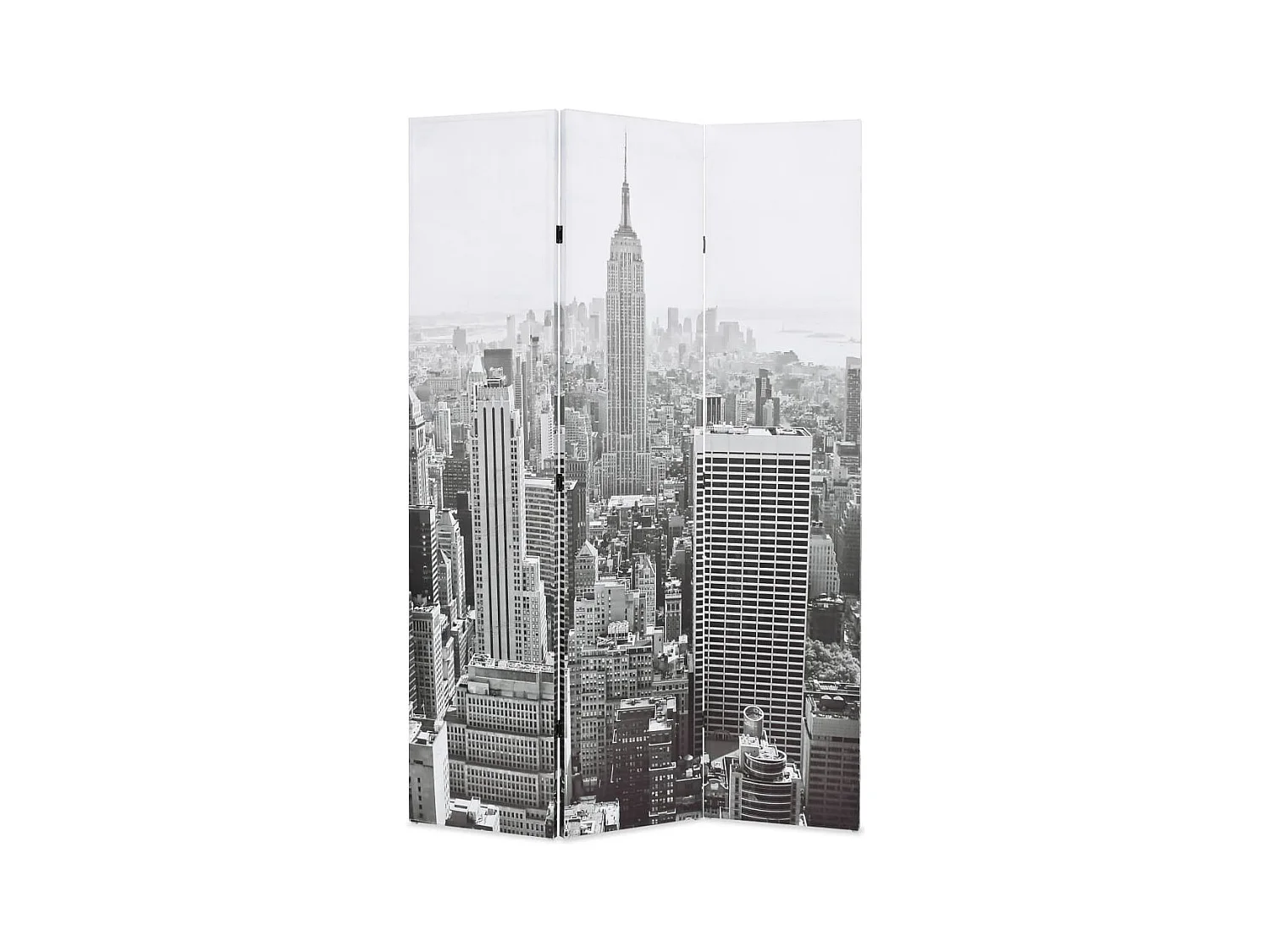 Cloison de séparation pliable 120x170 cm New York Noir et blanc