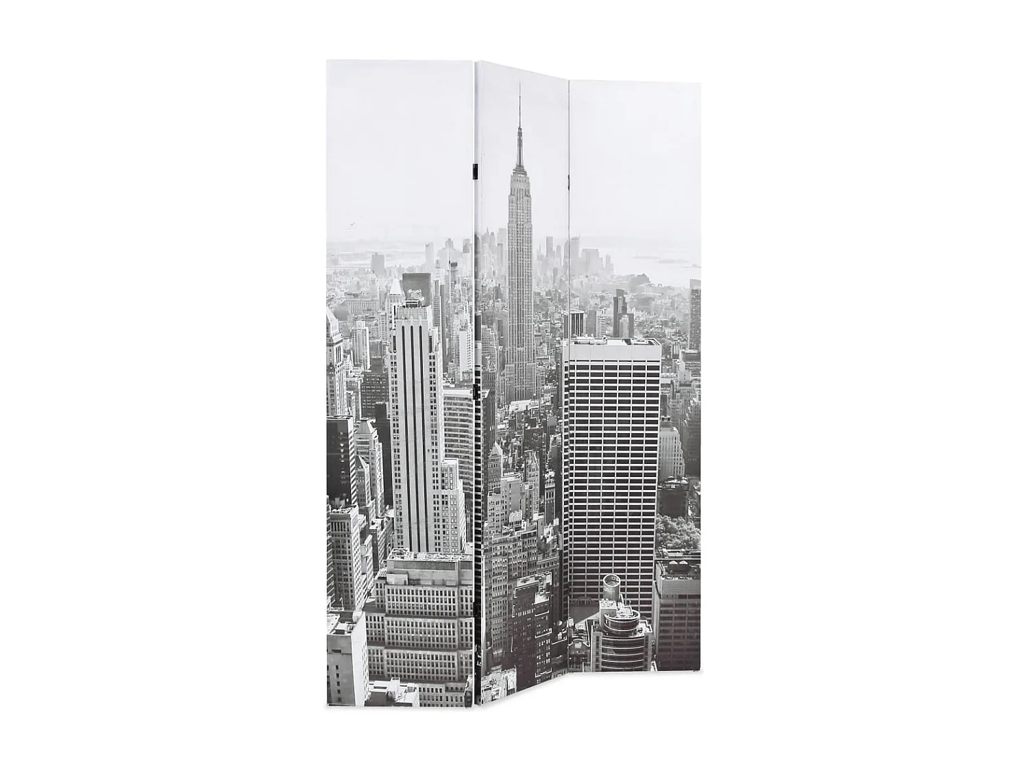 Parete divisoria pieghevole 120x170 cm New York Nero e bianco