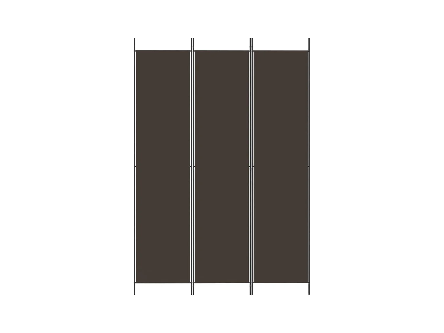 Cloison de séparation 3 panneaux Marron 150x220 cm Tissu