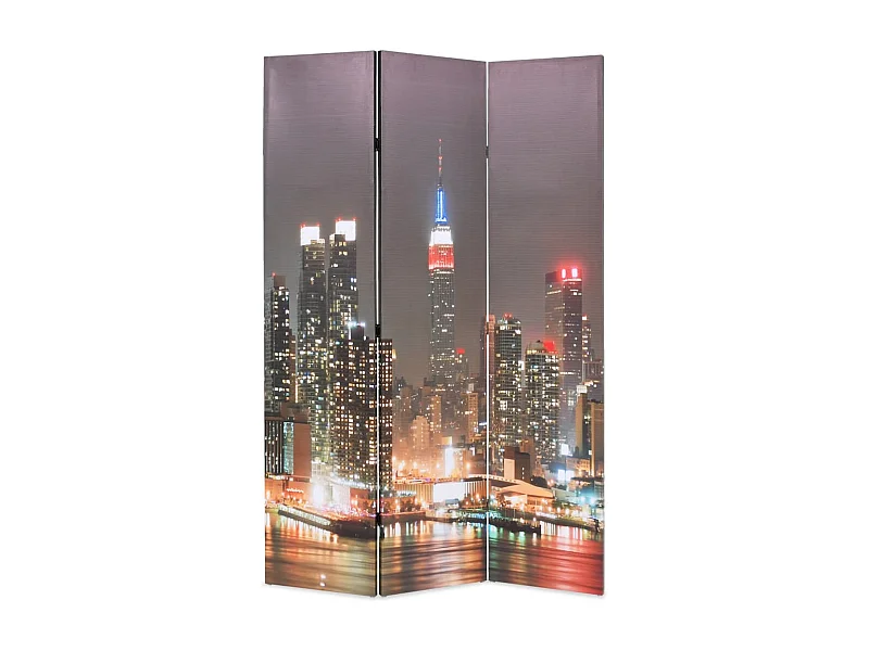 Parete divisoria pieghevole 120x170 cm New York di notte
