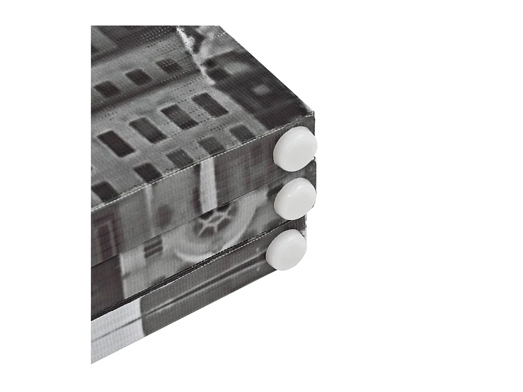 Faltbare Trennwand 160x170 cm New York Schwarz und Weiß