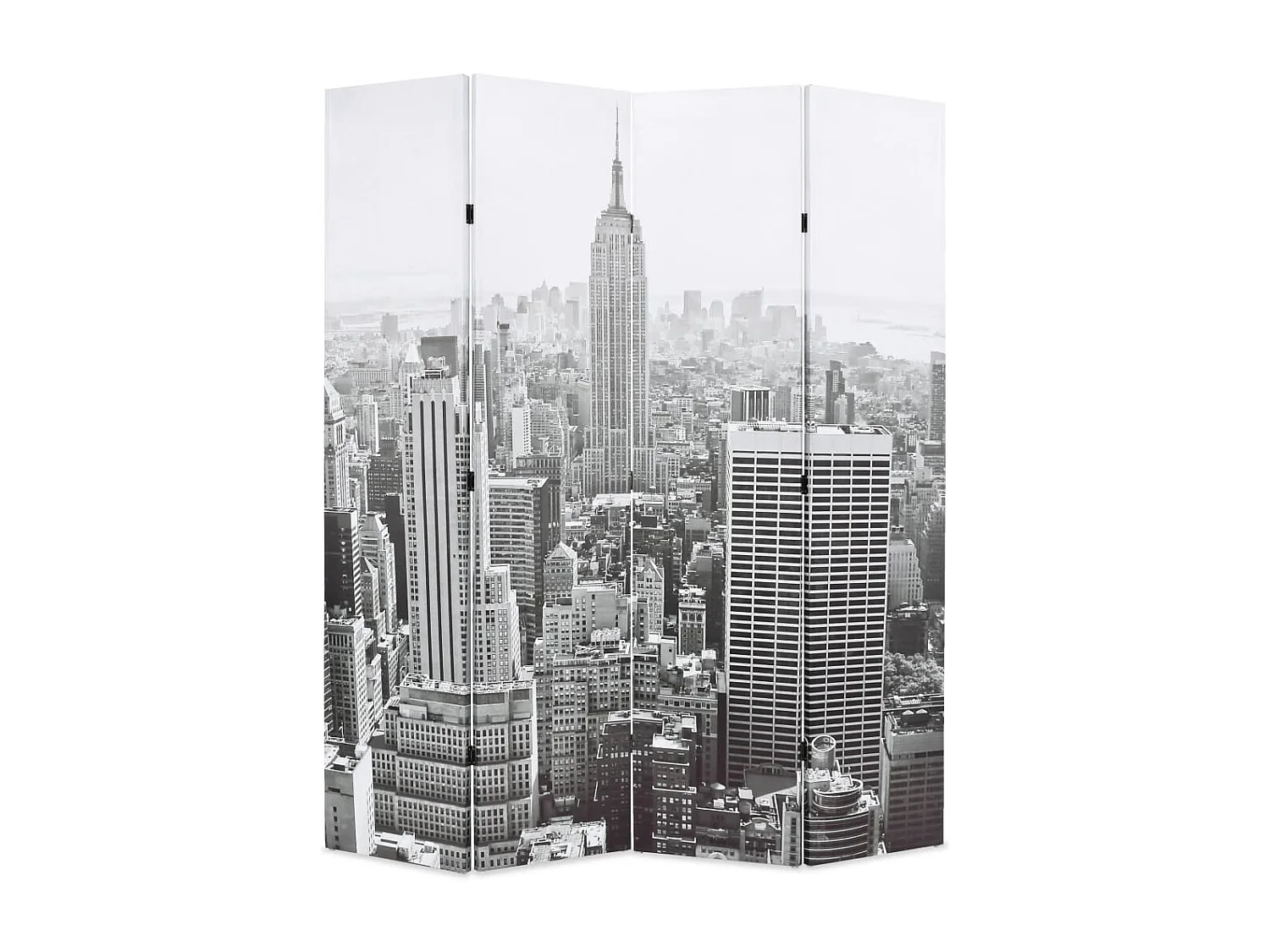 Parete divisoria pieghevole 160x170 cm New York Nero e bianco