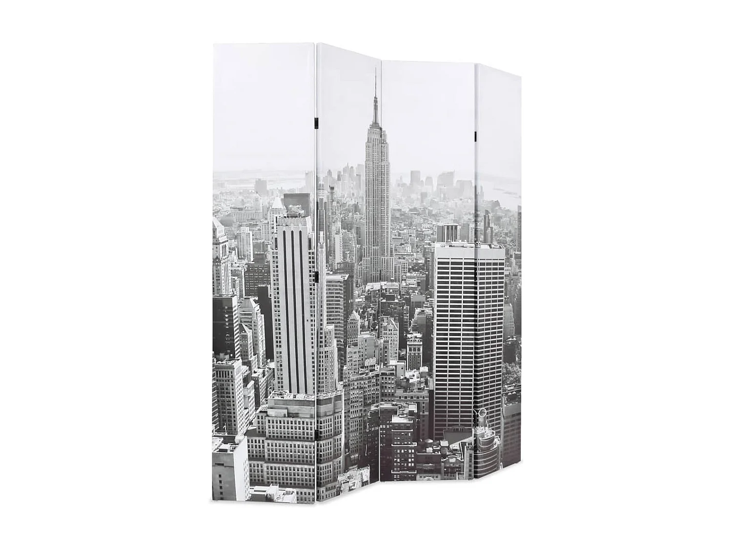 Parete divisoria pieghevole 160x170 cm New York Nero e bianco