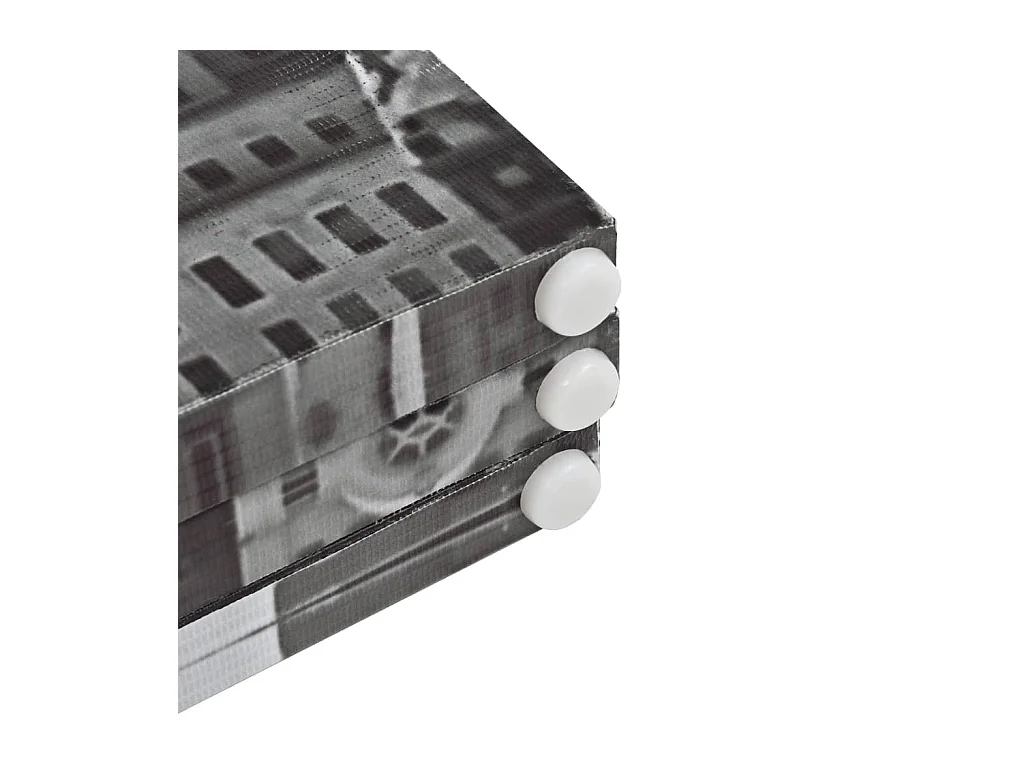 Faltbare Trennwand 200x170 cm New York Schwarz und Weiß