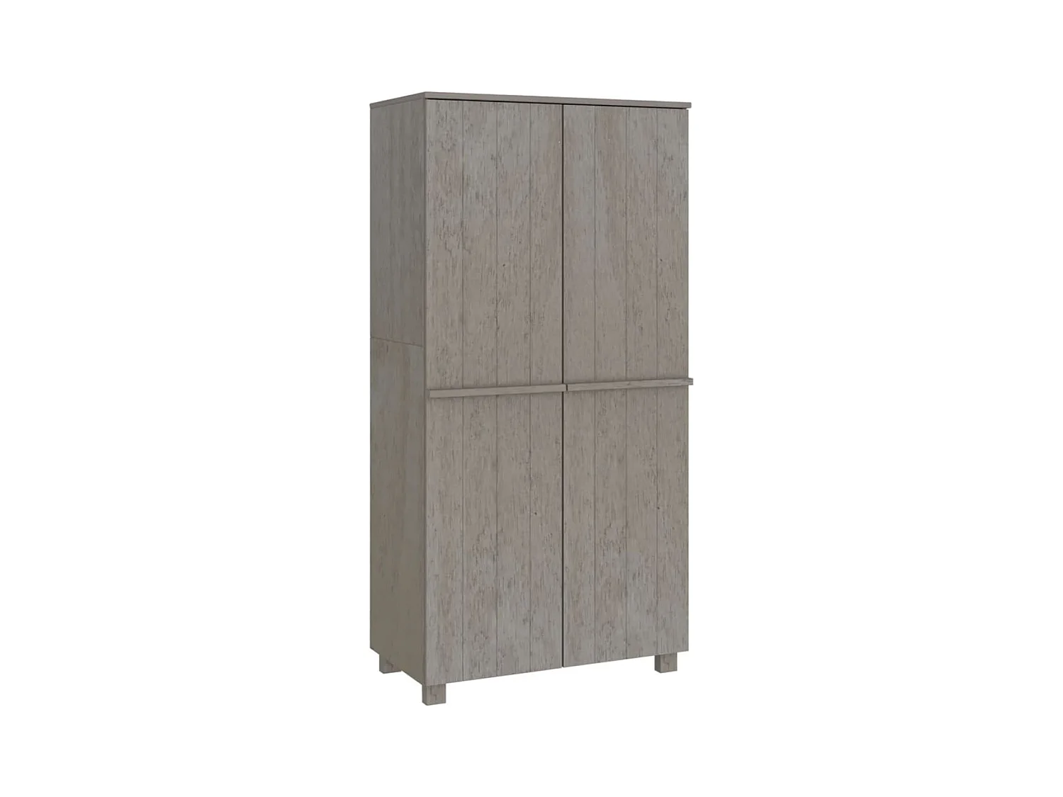 Garde-robe HAMAR Gris clair 89x50x180 cm Bois massif de pin