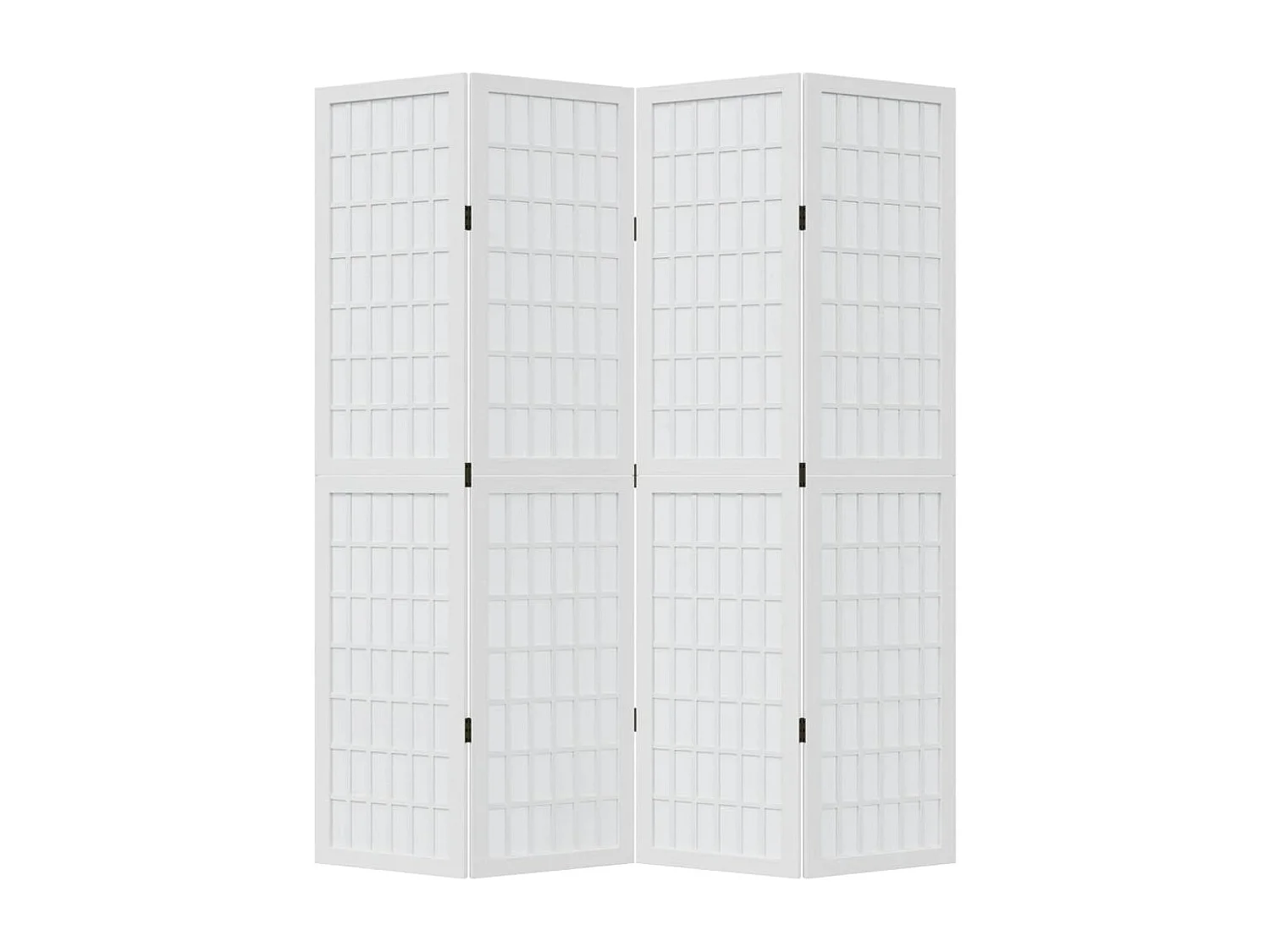 Tabique divisorio de 4 paneles en madera maciza de paulownia blanca