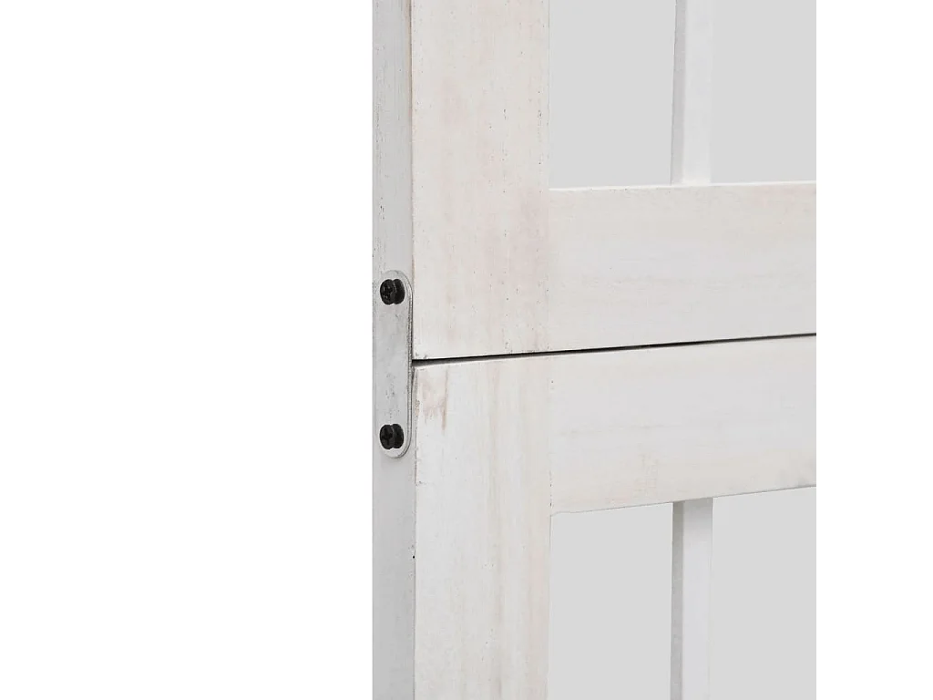 Tabique divisorio de 4 paneles en madera maciza de paulownia blanca
