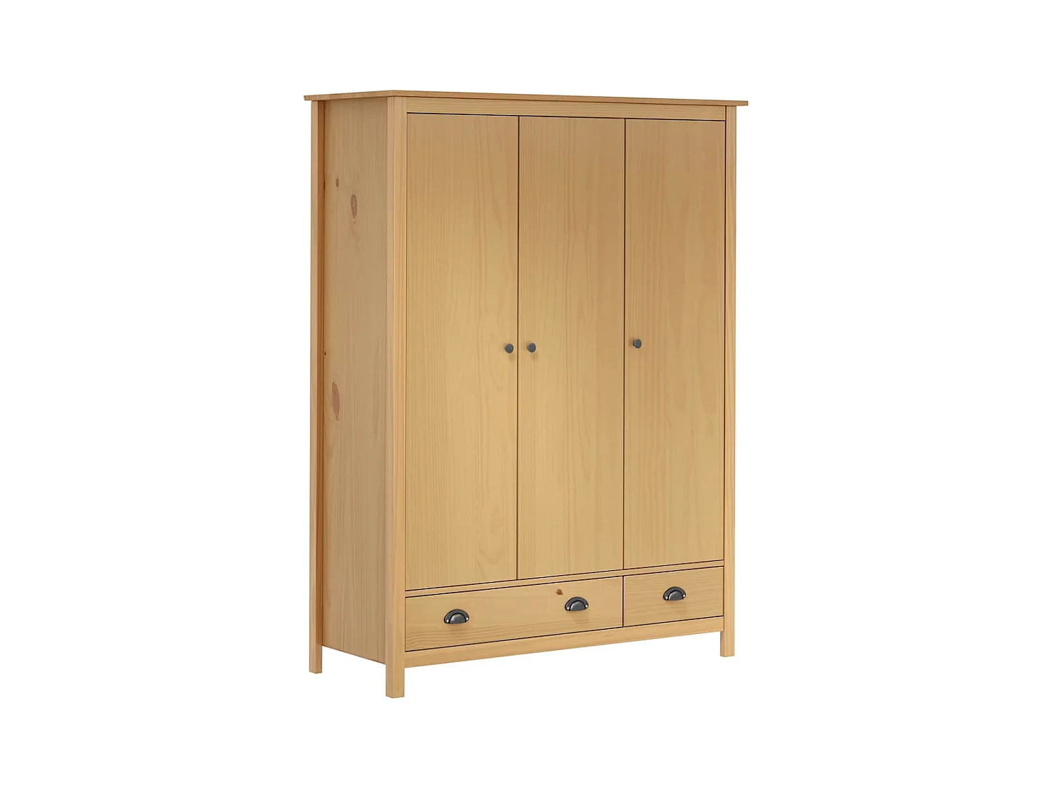 Hill 3-deurs kledingkast 127x50x170 cm Massief grenen