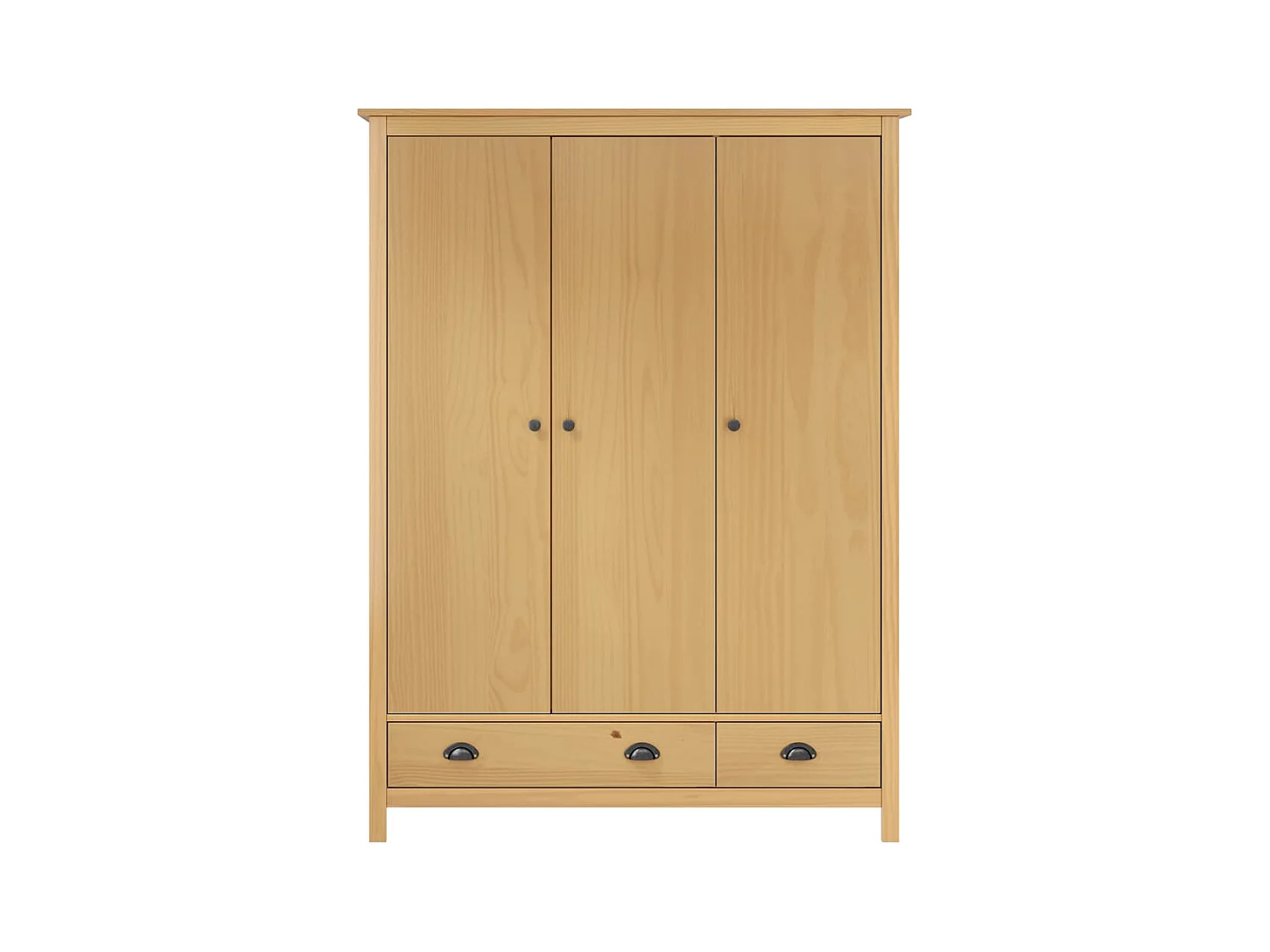 Hill 3-deurs kledingkast 127x50x170 cm Massief grenen
