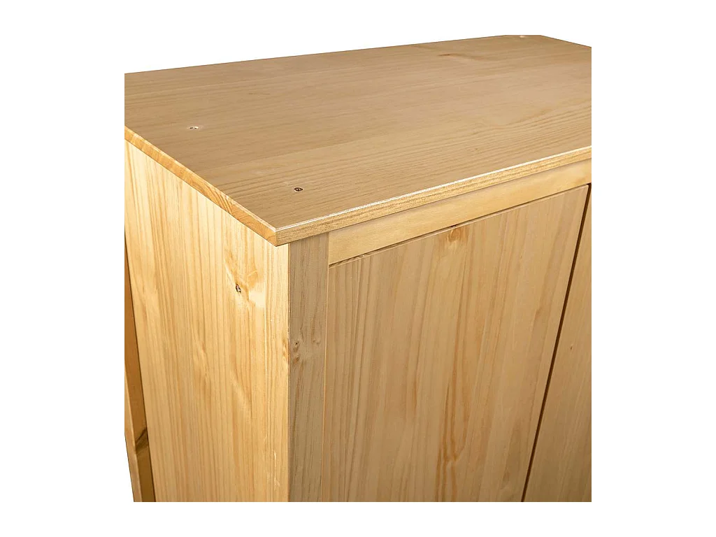 Hill 3-deurs kledingkast 127x50x170 cm Massief grenen