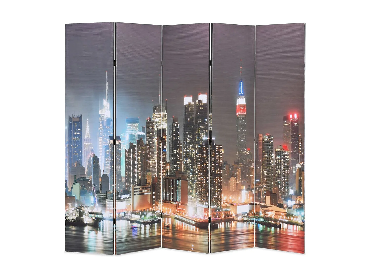 Vouwwand 200x170 cm New York bij nacht