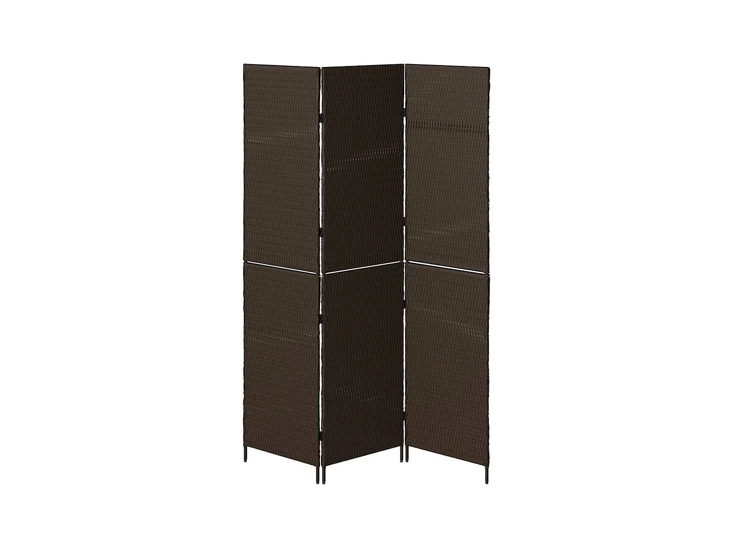 Bruin scherm 146 x 180 cm. polyrotan