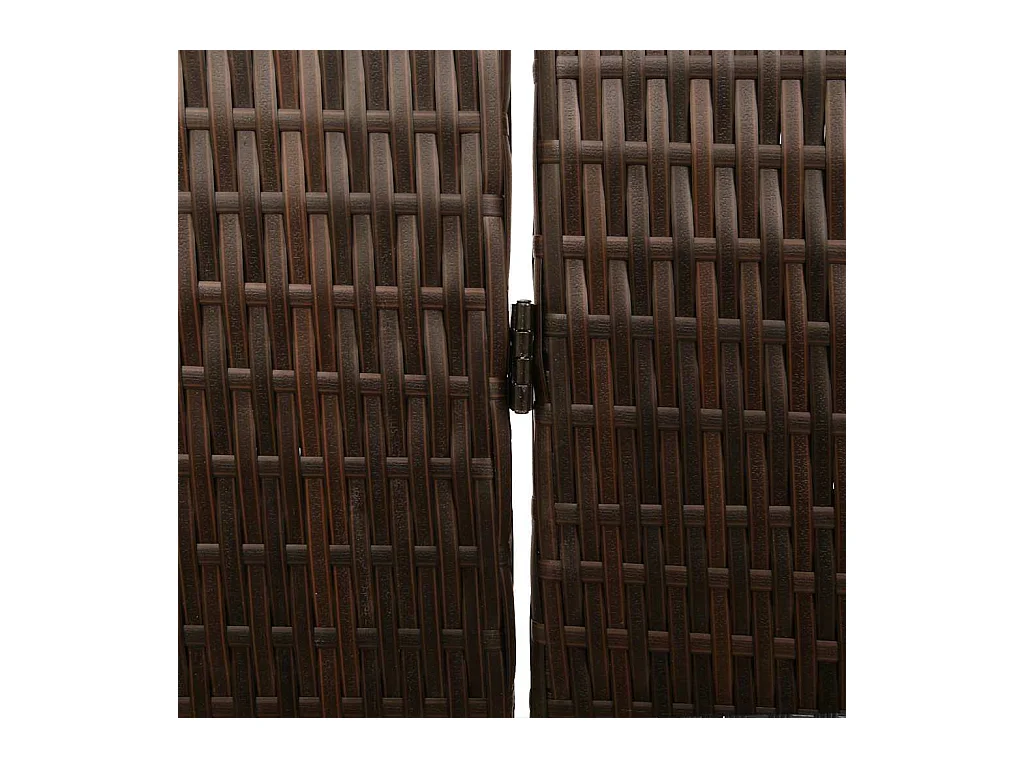 Bruin scherm 146 x 180 cm. polyrotan