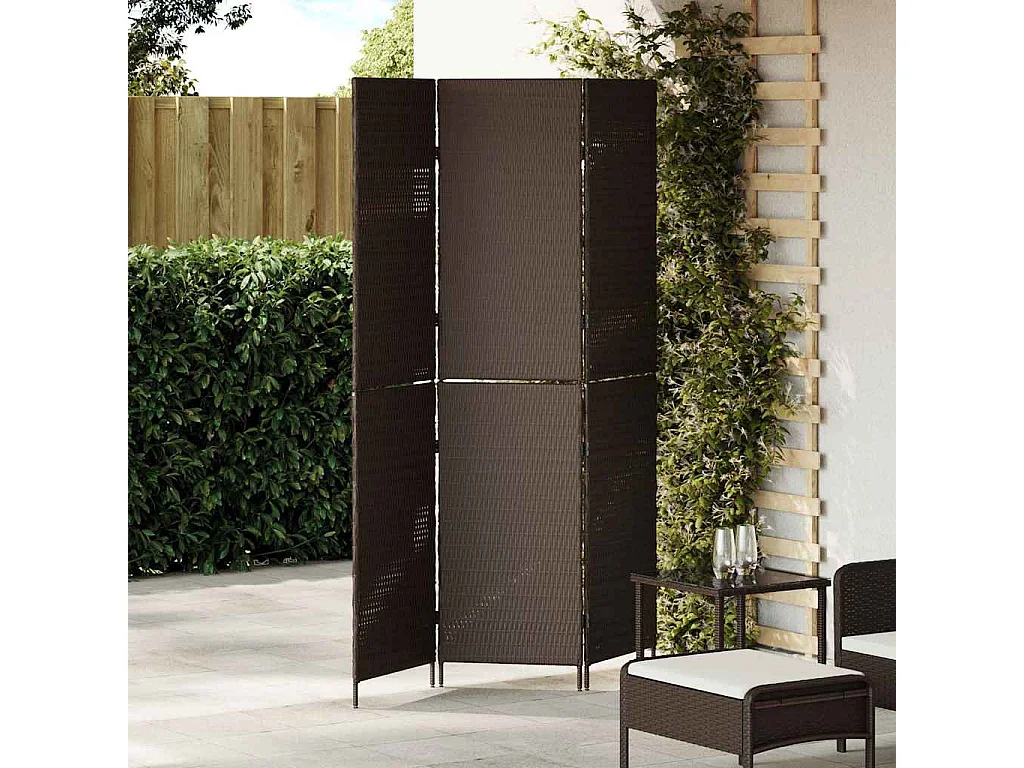 Paravent Marron 146 x 180 cm. polyrotin