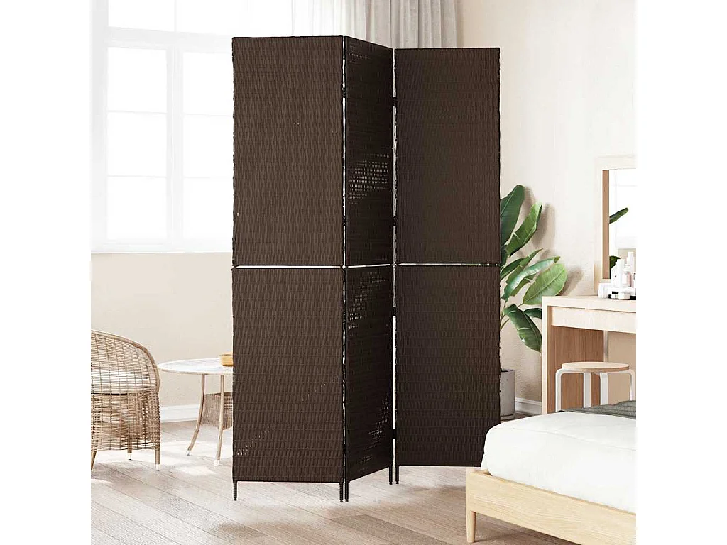 Paravent Marron 146 x 180 cm. polyrotin