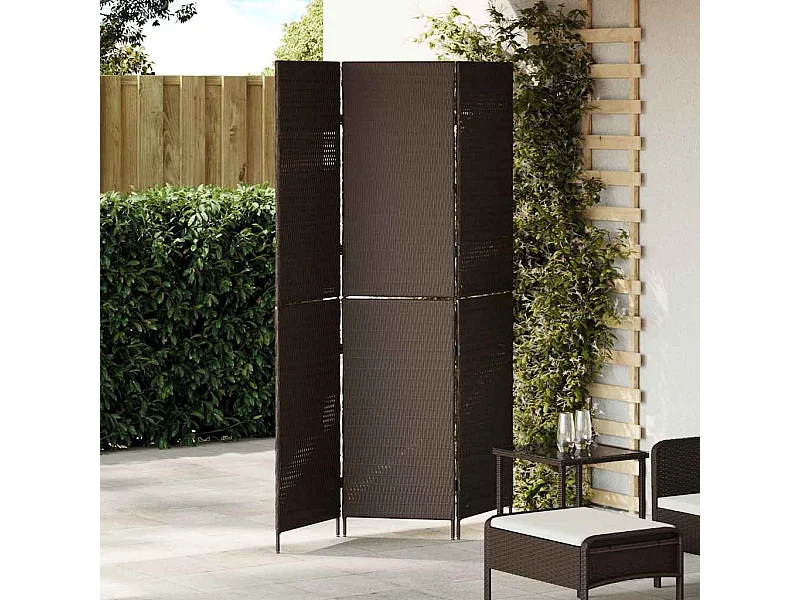 Paravent Marron 146 x 180 cm. polyrotin