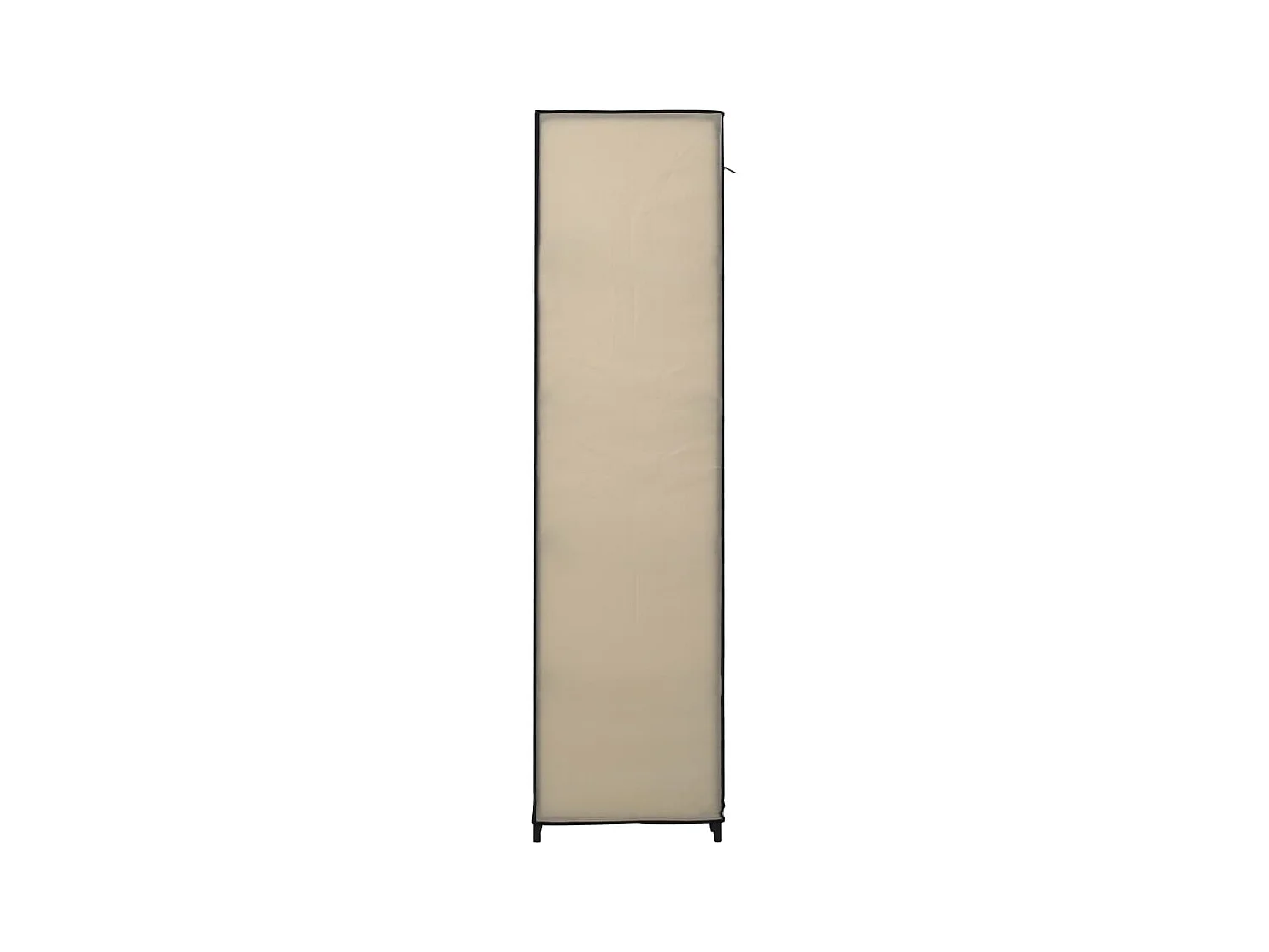 Armario con compartimentos y barras Crema 150x45x176 cm Tela