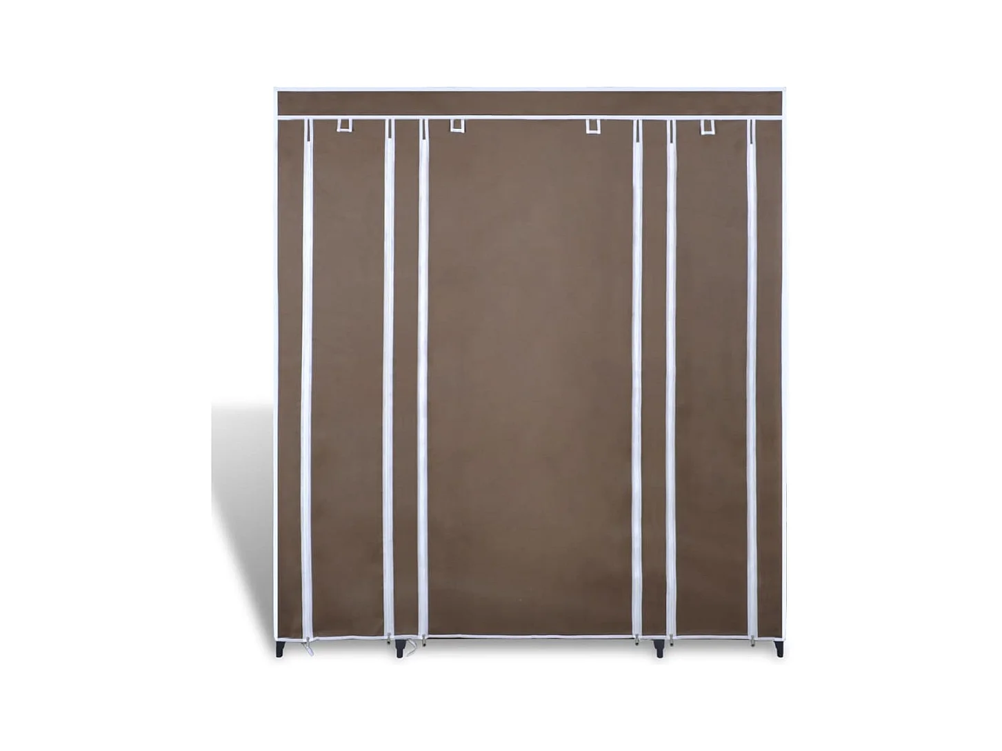 Kledingkast met vakken en roedes 45 x 150 x 176 cm Bruin