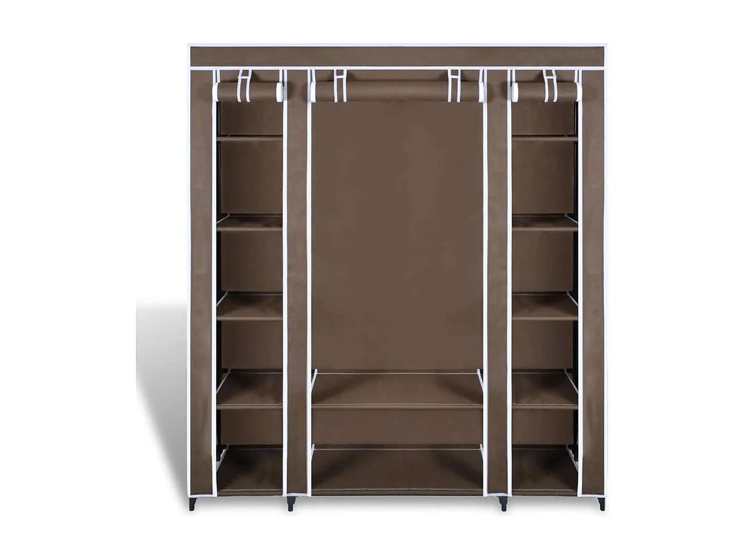 Armadio con scomparti e aste 45 x 150 x 176 cm Marrone