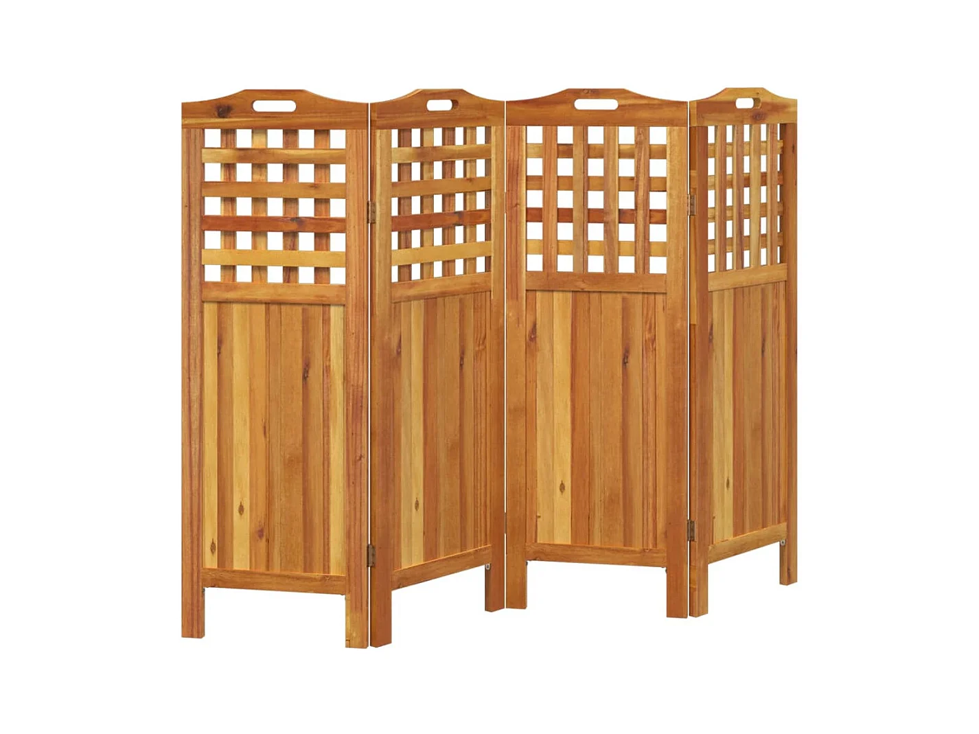 4-delige scheidingswand 162x2x115 cm Acaciahout