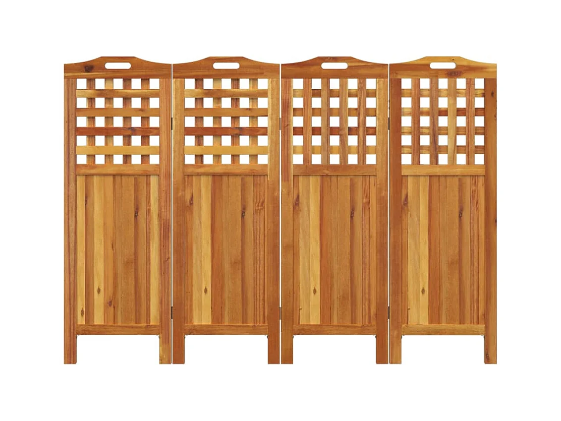 4-delige scheidingswand 162x2x115 cm Acaciahout